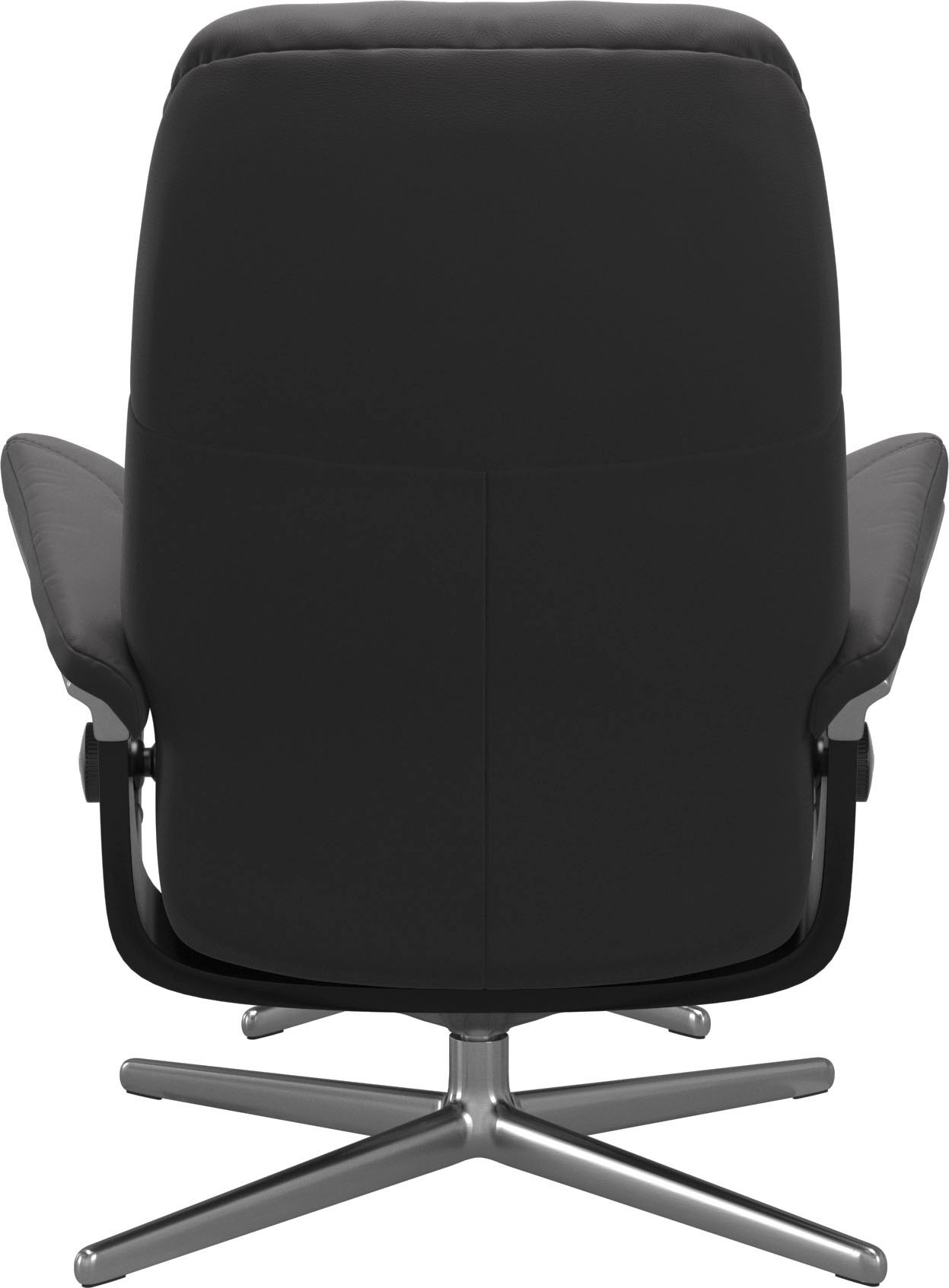Stressless® Relaxsessel »Consul«, (Set, Relaxsessel mit Hocker), mit Hocker, mit Cross Base, Größe S, M & L, Holzakzent Schwarz