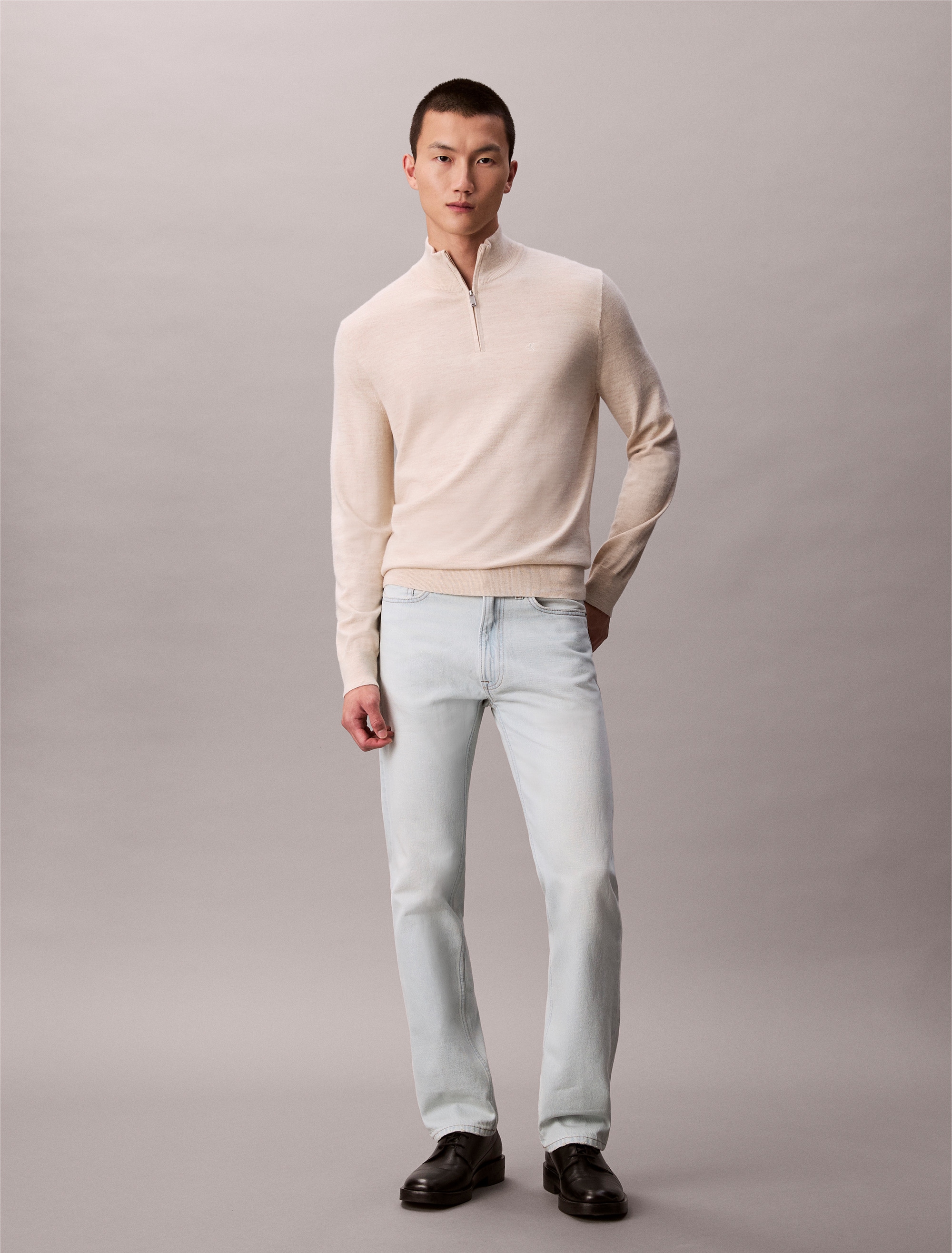 CALVIN KLEIN JEANS Straight-Jeans »STNDRD STRGHT JEAN« Mit Gürtelschlaufen STATIC LIGHT 34 - Länge 34 Länge 34 34 Straight-Jeans von Calvin Klein...