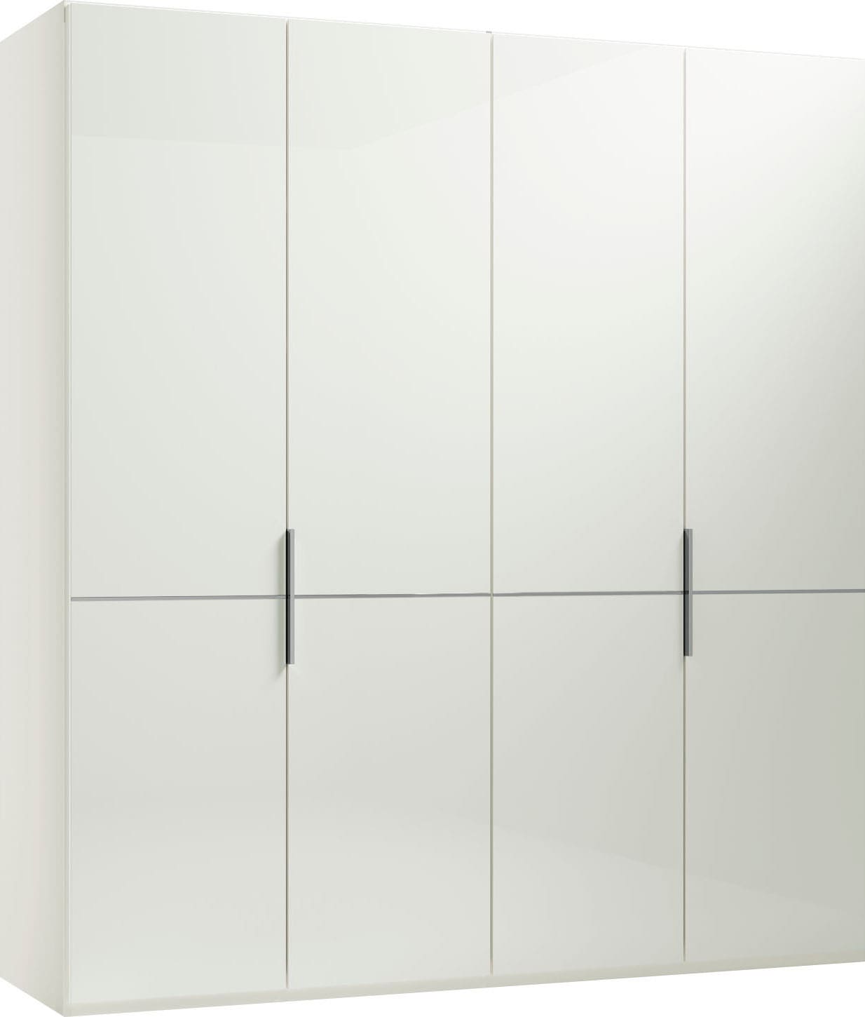 Musterring Drehtürenschrank »Imola W«, Einlegeböden und Kleiderstangen,mit Glastüren und Aufleistung in Chrom