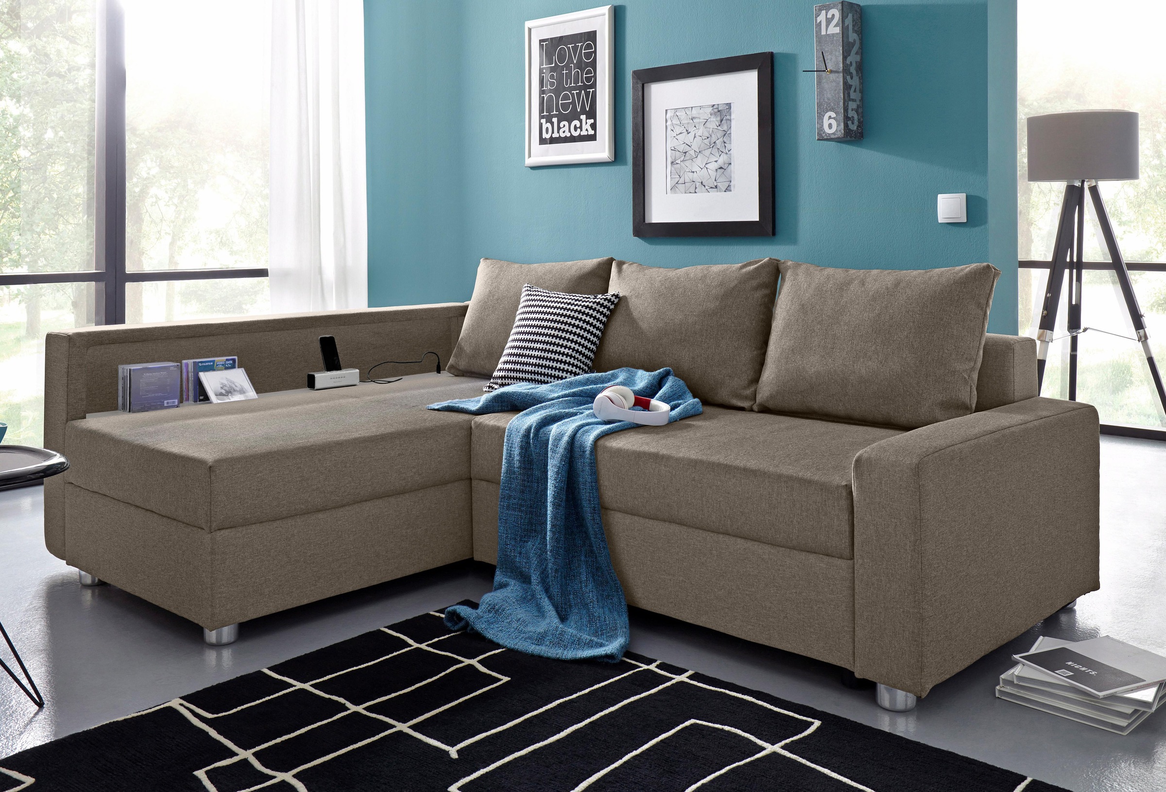 COLLECTION AB Ecksofa »Relax L-Form«, inklusive Bettfunktion, Federkern, wa günstig online kaufen