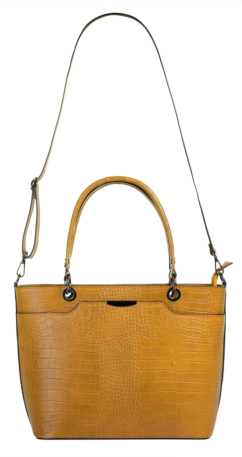 Cluty Henkeltasche, echt Leder, Made in Italy
