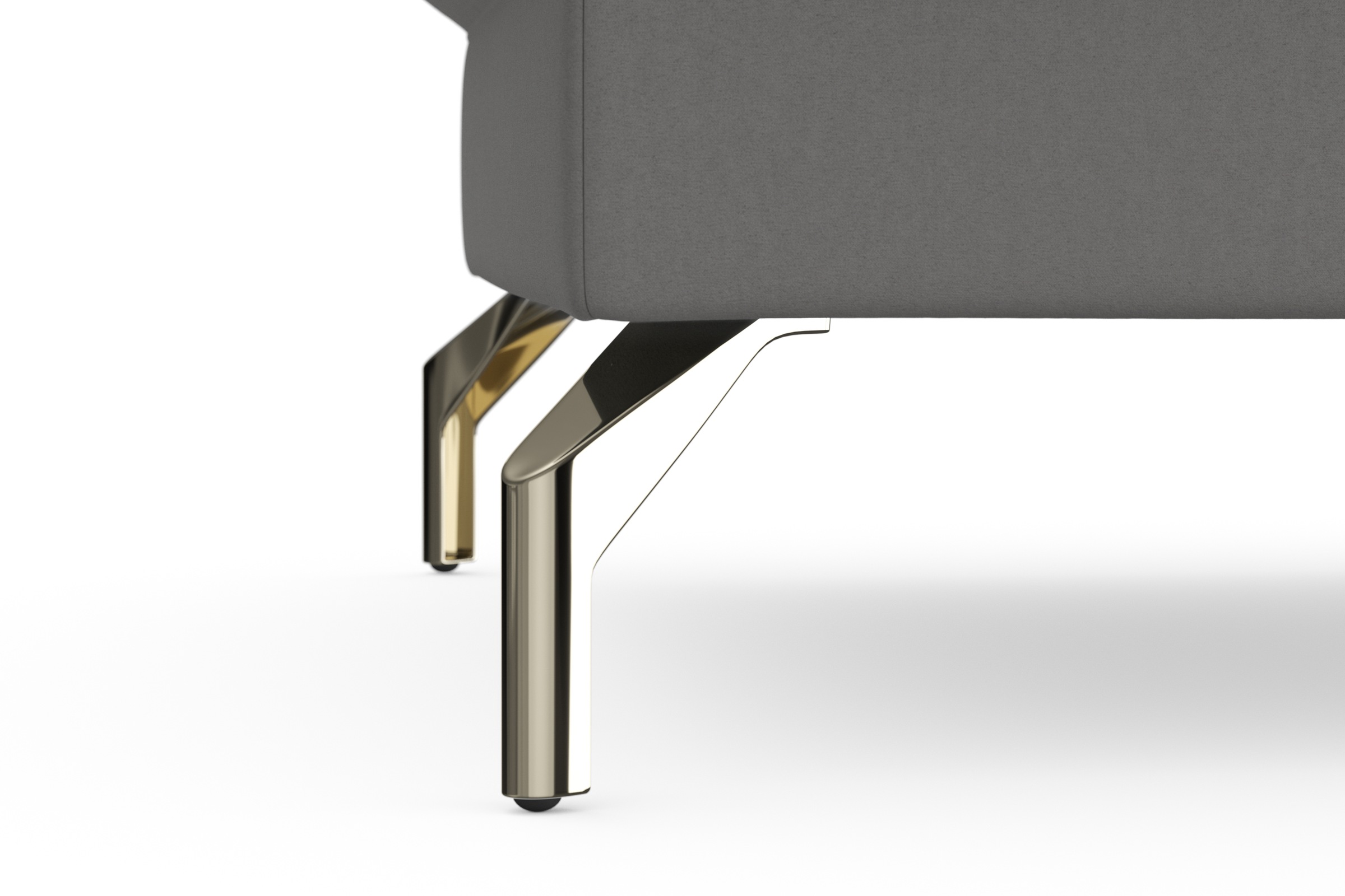 sit&more Hocker »Fashion«, inklusive Federkern, mit satinierten Nickelfüßen