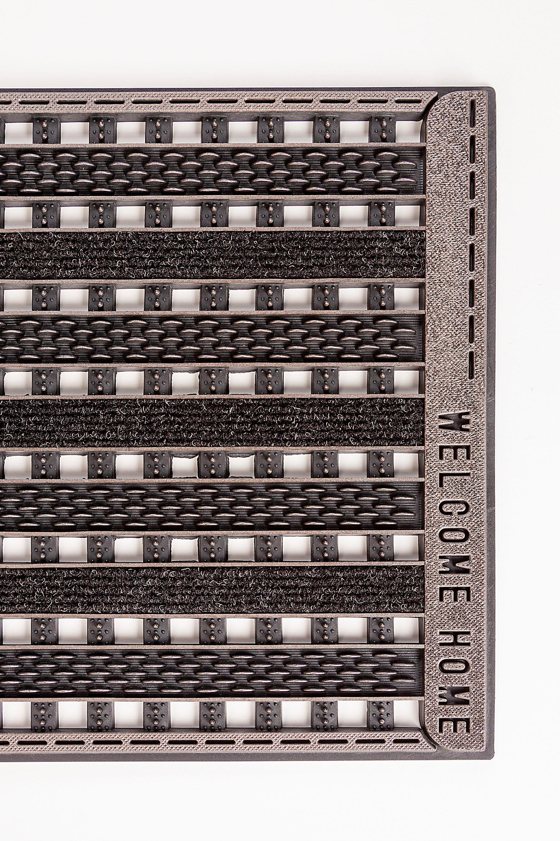 Home2Fashion Fußmatte »GC Clean Griddie«, rechteckig, 8 mm Höhe, Schmutzfangmatte, mit Spruch, robust, In- und Outdoor geeignet