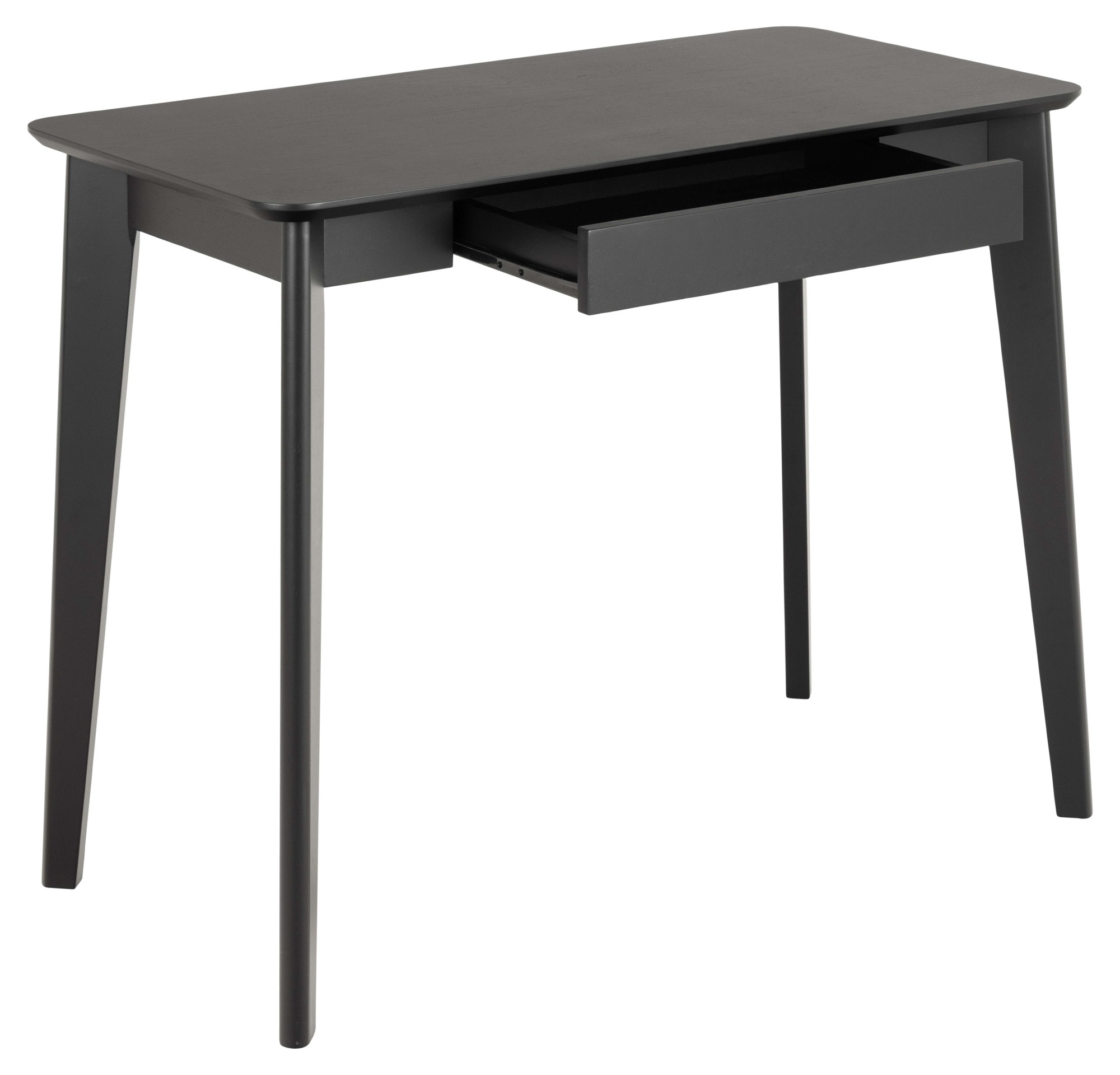 ACTONA GROUP Schreibtisch »Roxby«, Schreibtisch, matt schwarz SH Lack Eiche Furnier, 100x50x75 cm