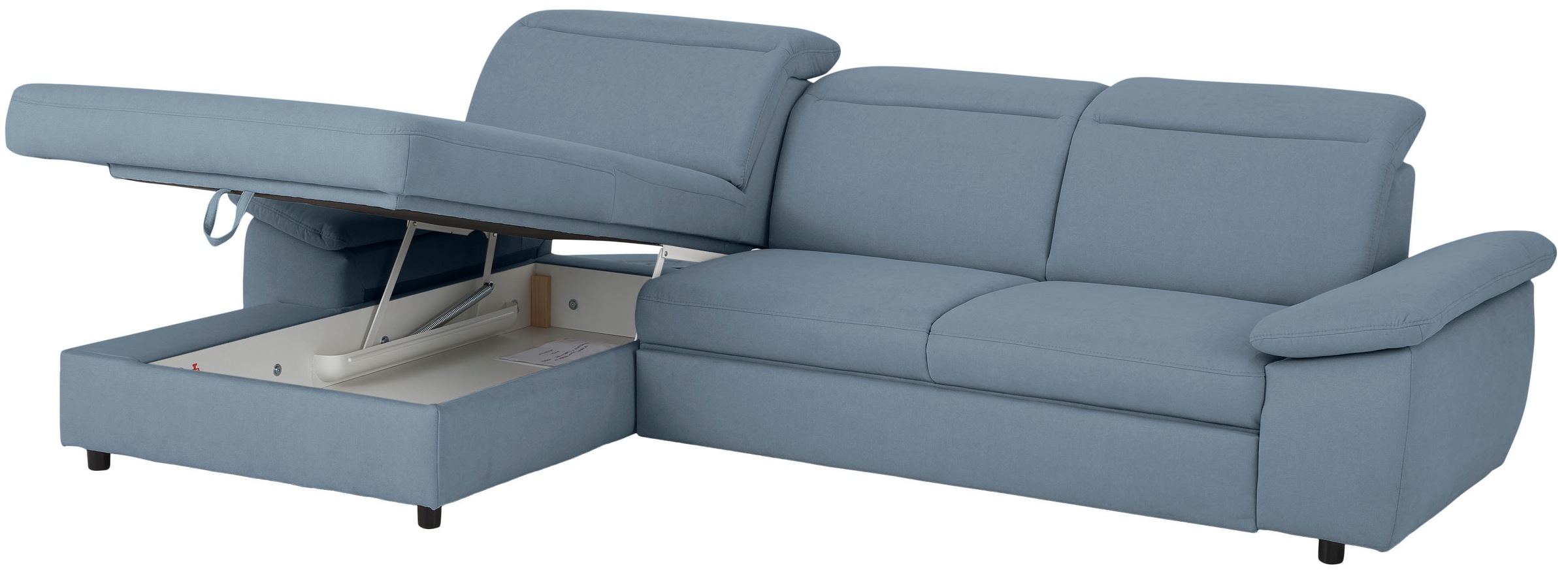 Home affaire Ecksofa »Mauritius L-Form«, mit Kopfteil- und Armlehnverstellung, mit Bettfunktion und Bettkasten