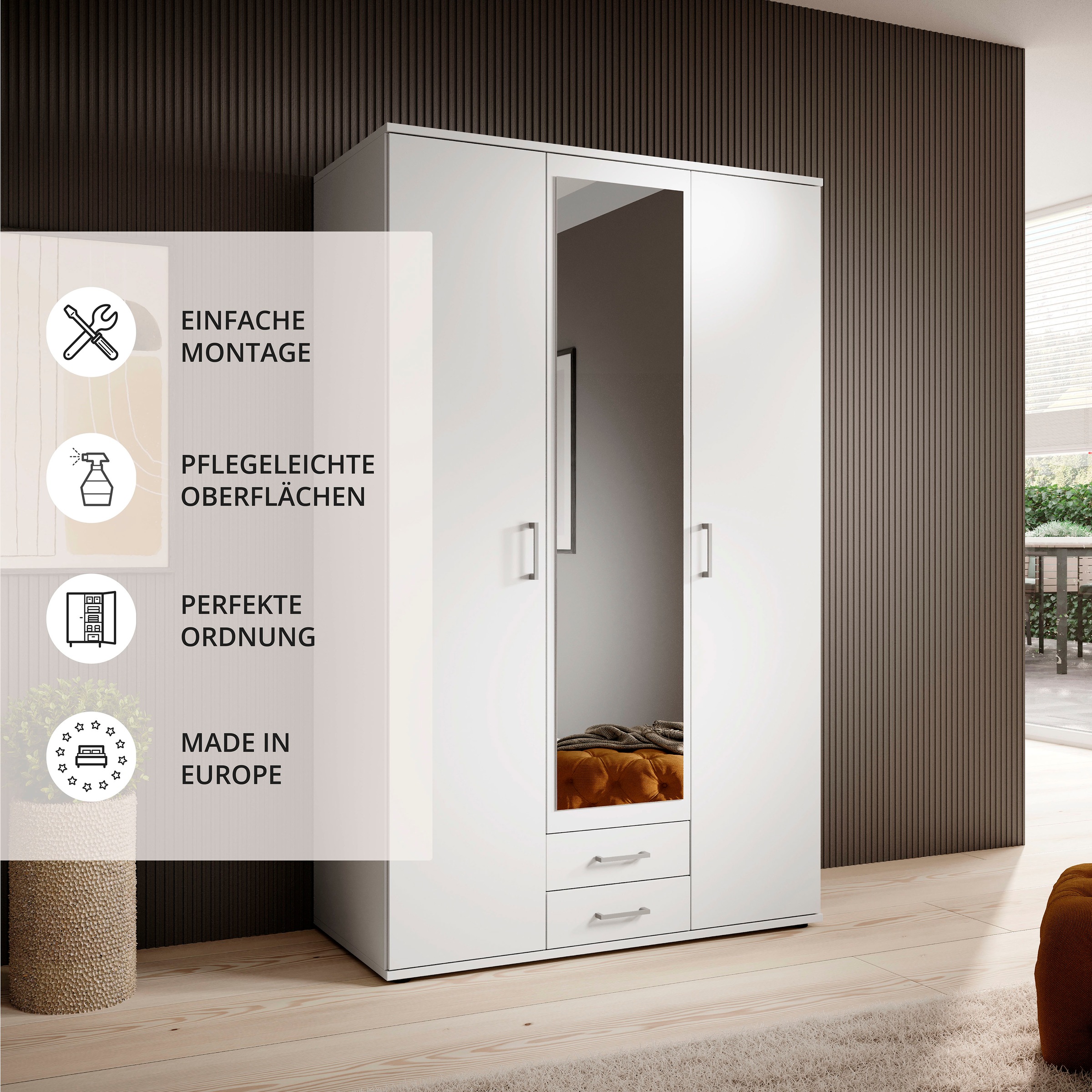 Schlafkontor Kleiderschrank »Karl Drehtürenschrank Schlafzimmerschrank mit günstig online kaufen