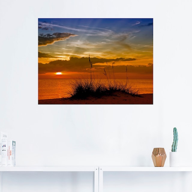 Artland Wandbild »Herrlicher Sonnenuntergang«, Sonnenaufgang & -untergang, (1  St.), als Leinwandbild, Wandaufkleber oder Poster in versch. Größen online  kaufen
