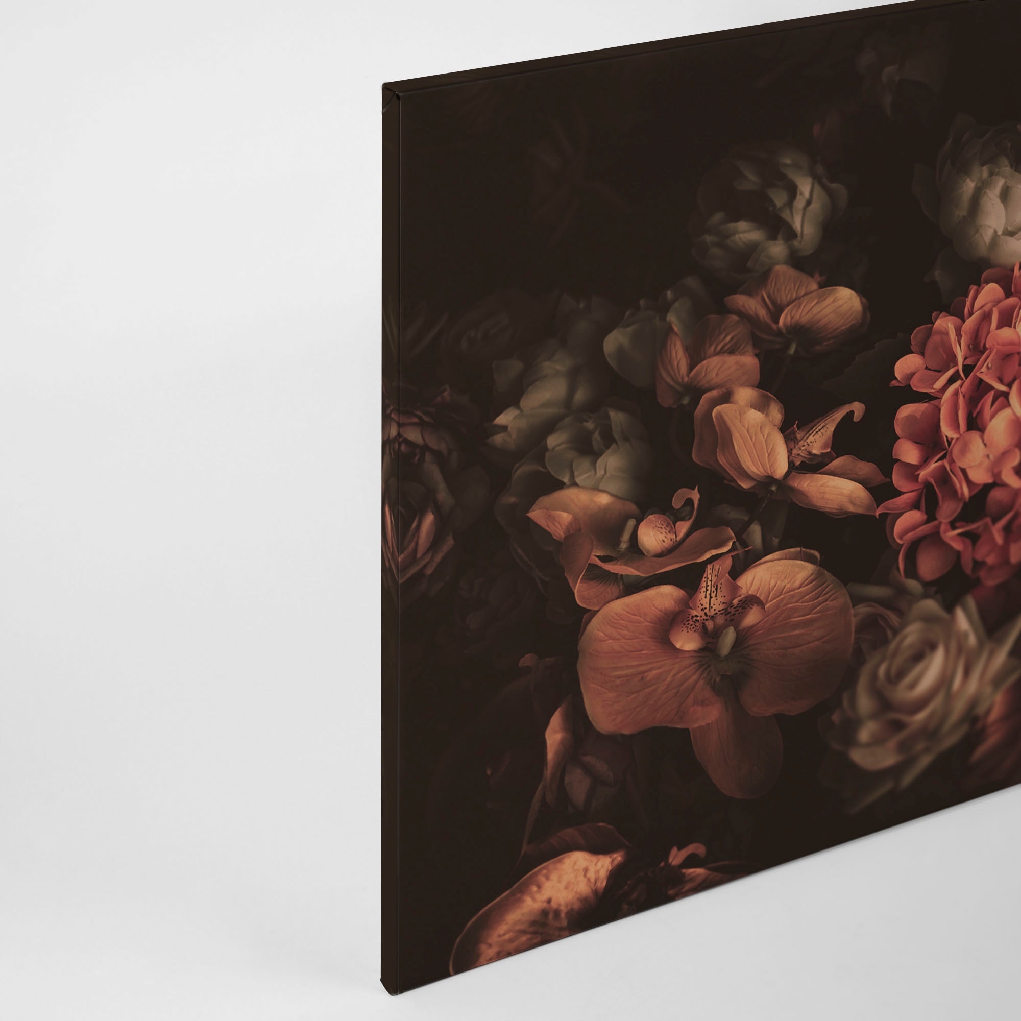 A.S. Création Leinwandbild »Romantic Flower«, Kunst-Blumen-Kinder, (1 St.), Romantische Blumen, Rosen Keilrahmen Leinwand-Bild Wohnzimmer modern