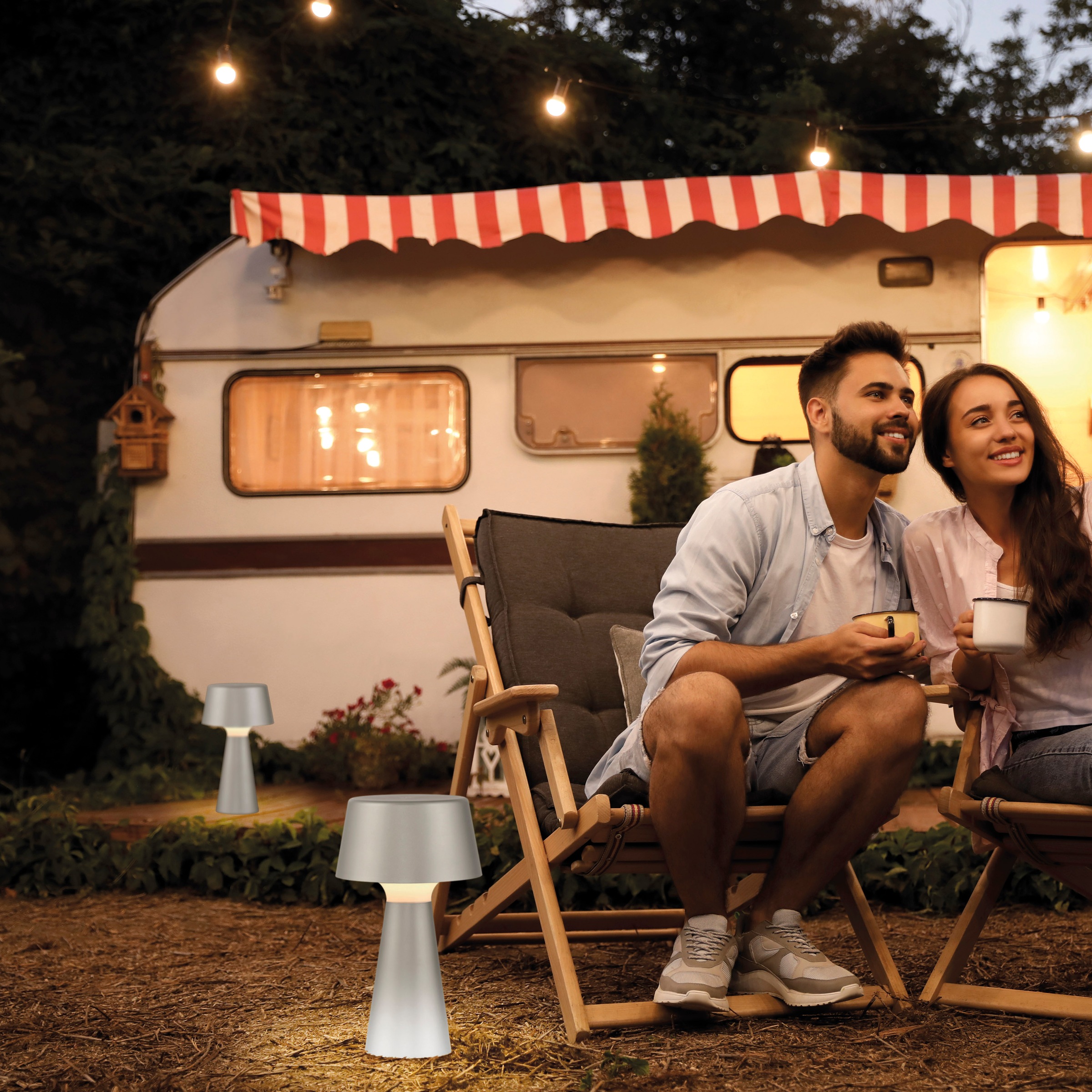 JUST LIGHT Tischleuchte »ABERA«, 1 flammig, Leuchtmittel LED-Modul | LED fest integriert, Akkuleuchte