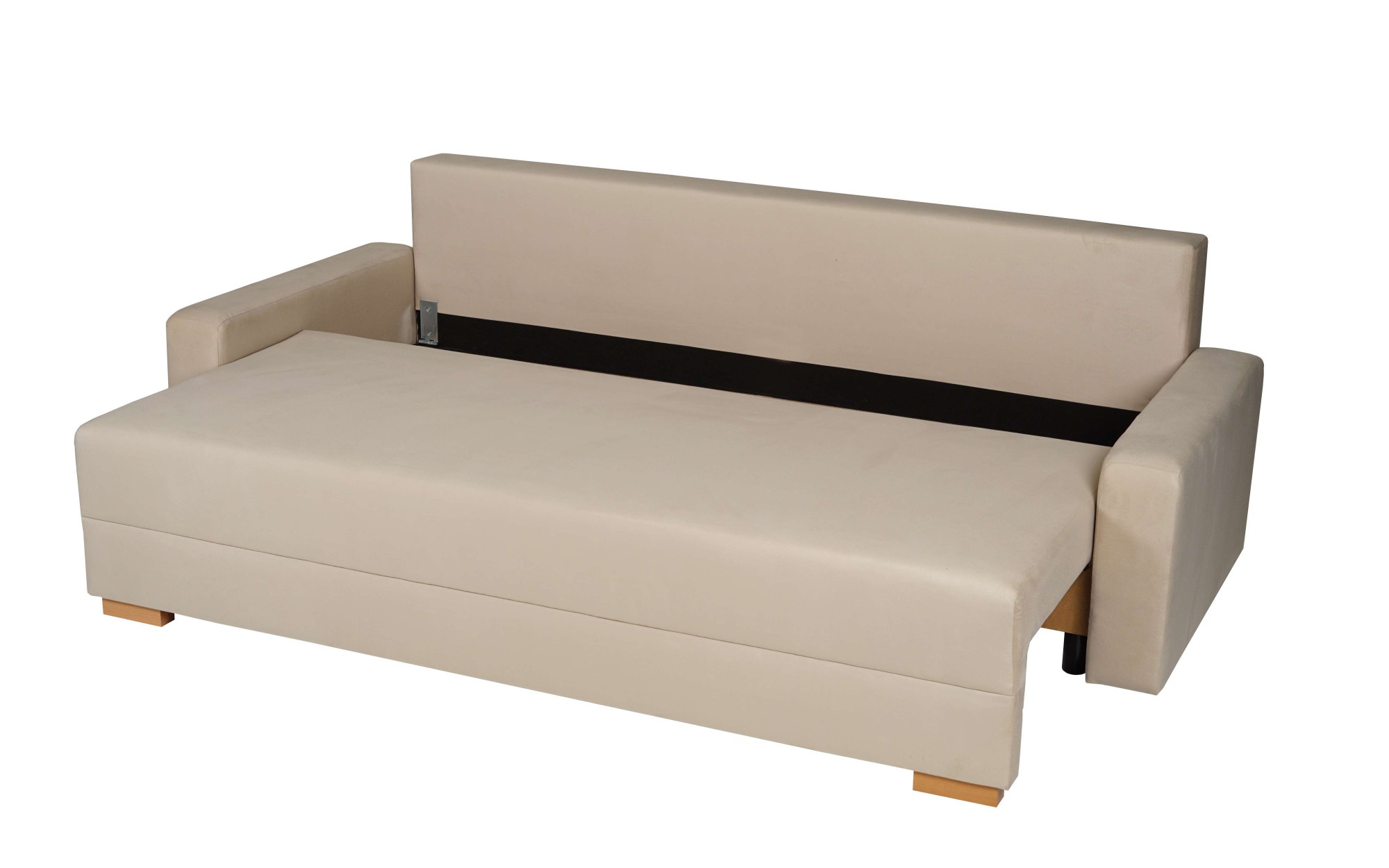 INOSIGN 3-Sitzer »SHERIDIAN Schlafsofa mit Bettkasten, in Feincord & Velvet«, mit Wellenunterfederung, moderne Bezüge, B/H/T 225/94/80