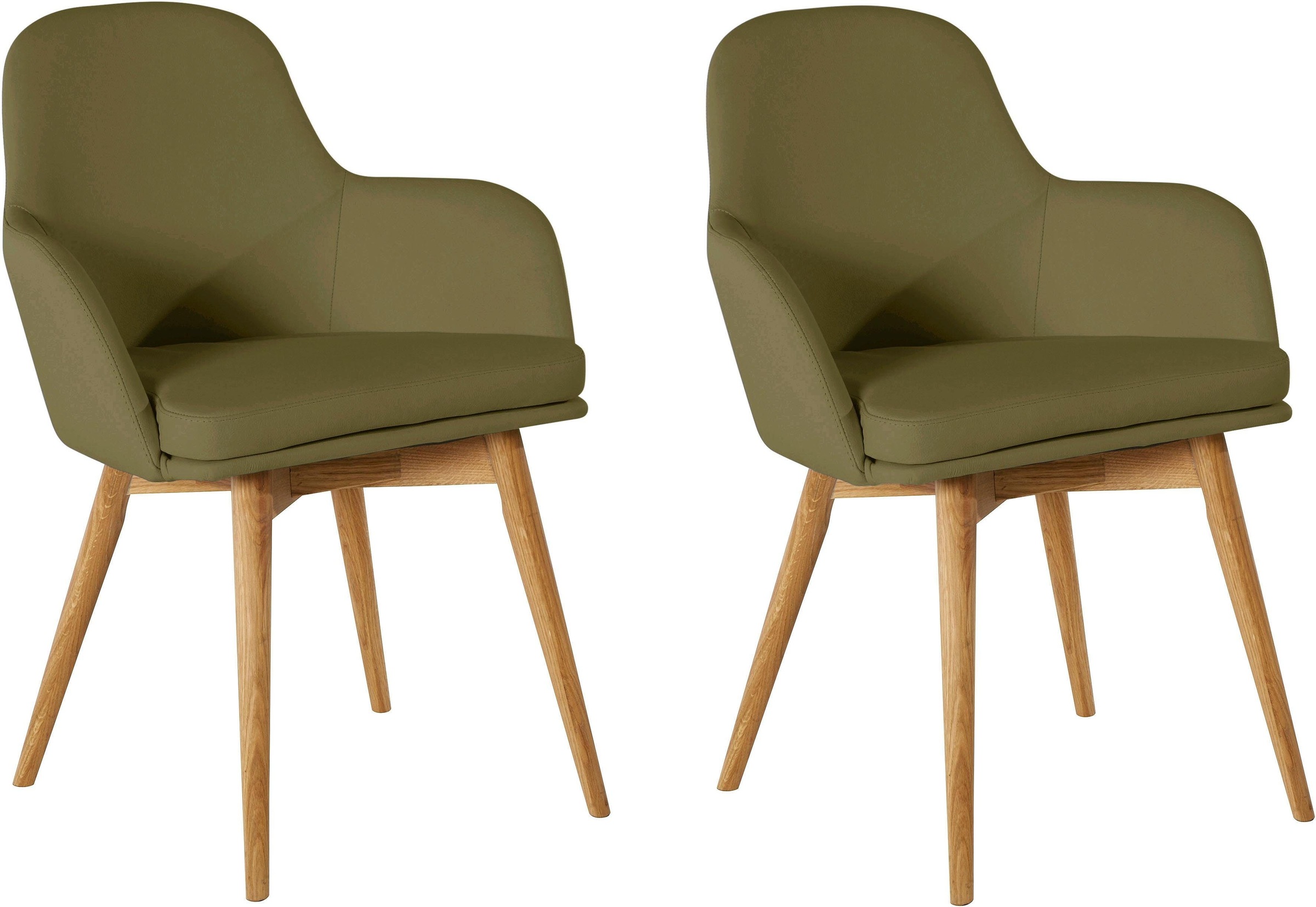 Home affaire Armlehnstuhl »Livry«, (Set), 2 St., NaturLEDER®, Polsterstuhl, günstig online kaufen
