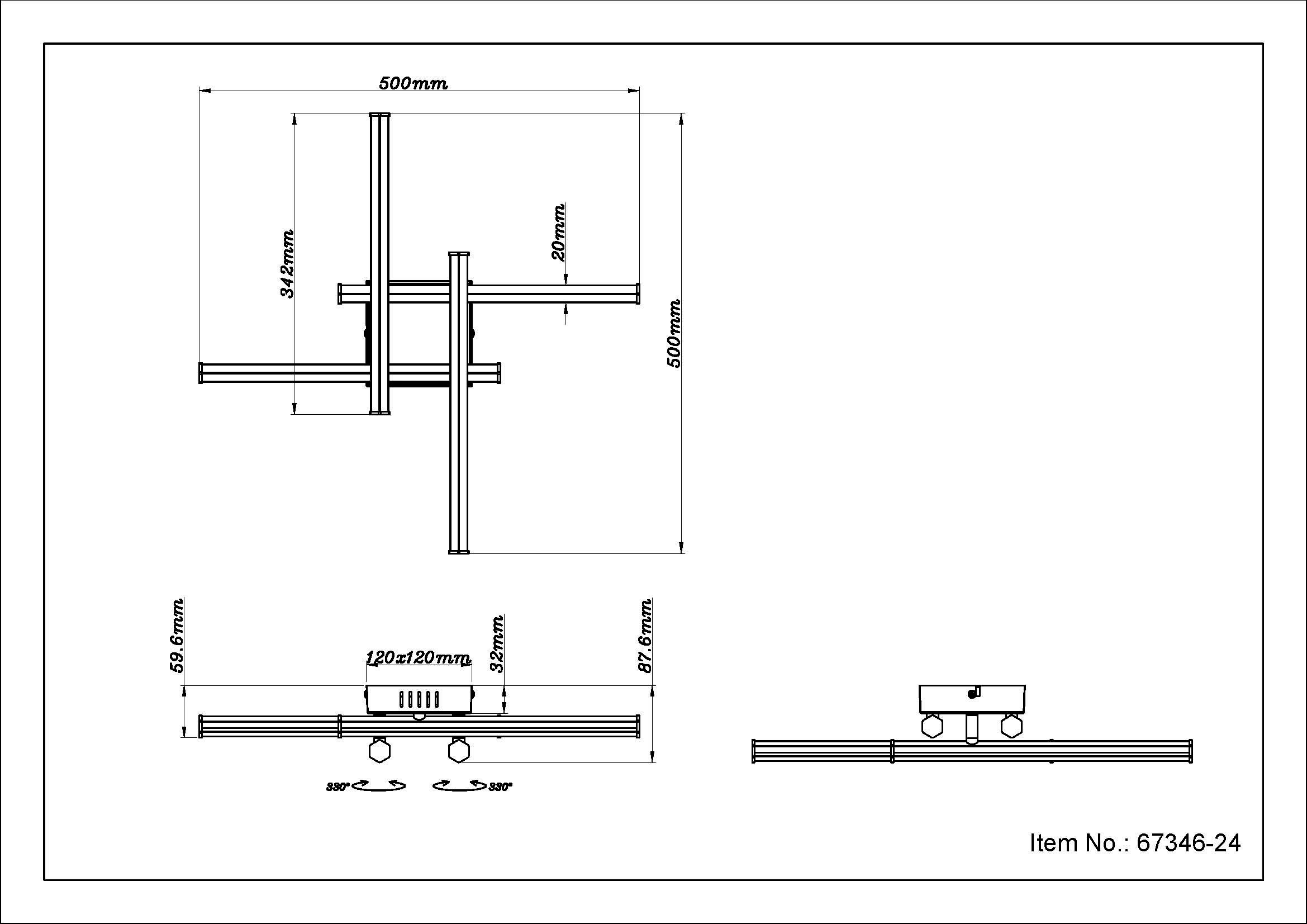 GLOBO LIGHTING LED Deckenleuchte »KIRINA« LED-Modul Tageslichtweiß Deckenlampe/Nickel/Dreh-/Schwenkbar/4000K/Kunststoffkristalle