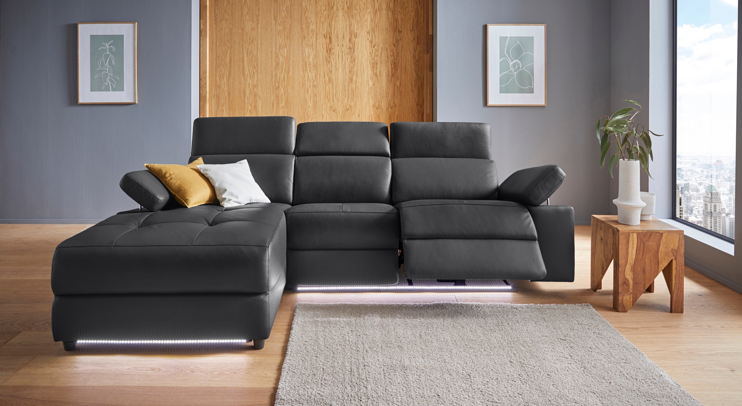 Places of Style Ecksofa »Kilado, L-Form,«, mit Relaxfunktion, verstellbarer günstig online kaufen