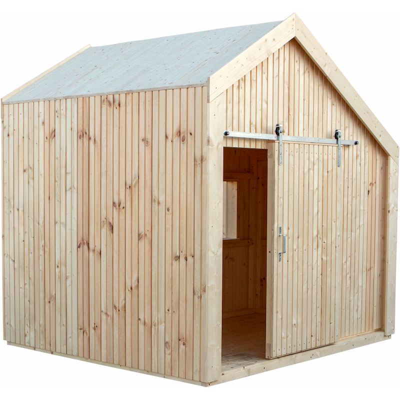 PLUS Spielhaus »Cozy - 184×208 cm mit Sitzbank - unbehandelt« Made in Europe, FSC - schützt Wald natur
