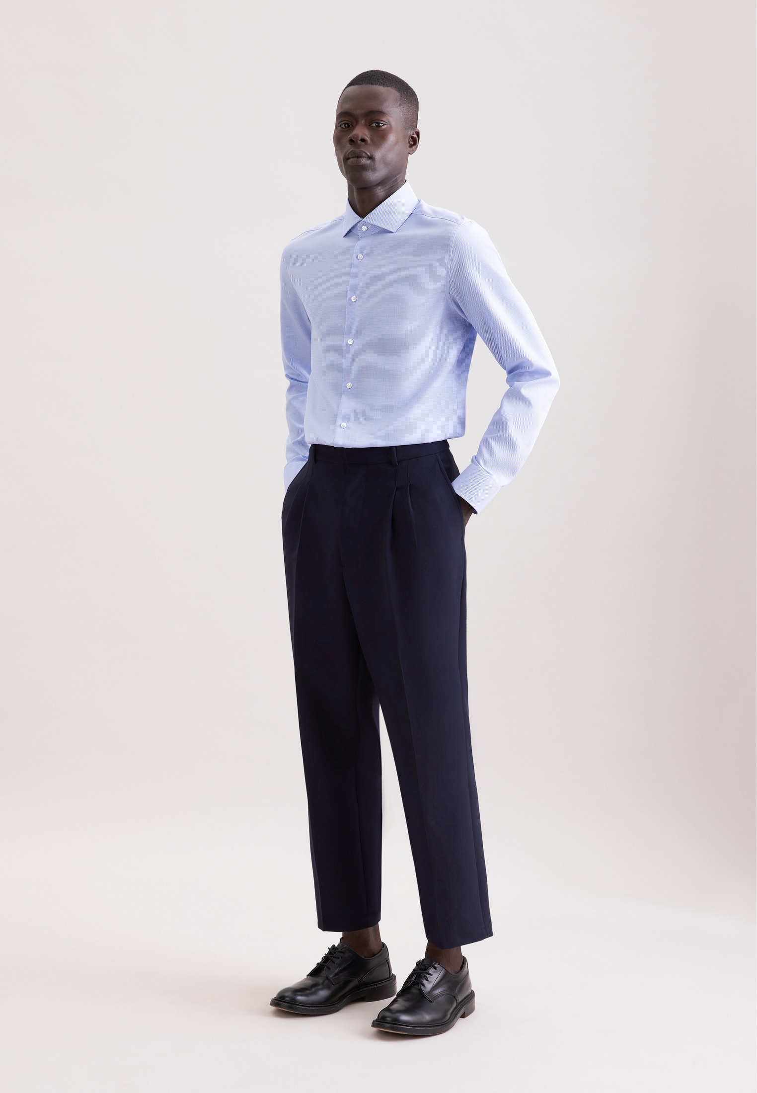 seidensticker Businesshemd »Schwarze Rose« X-Slim 1/1 Kentkragen Struktur