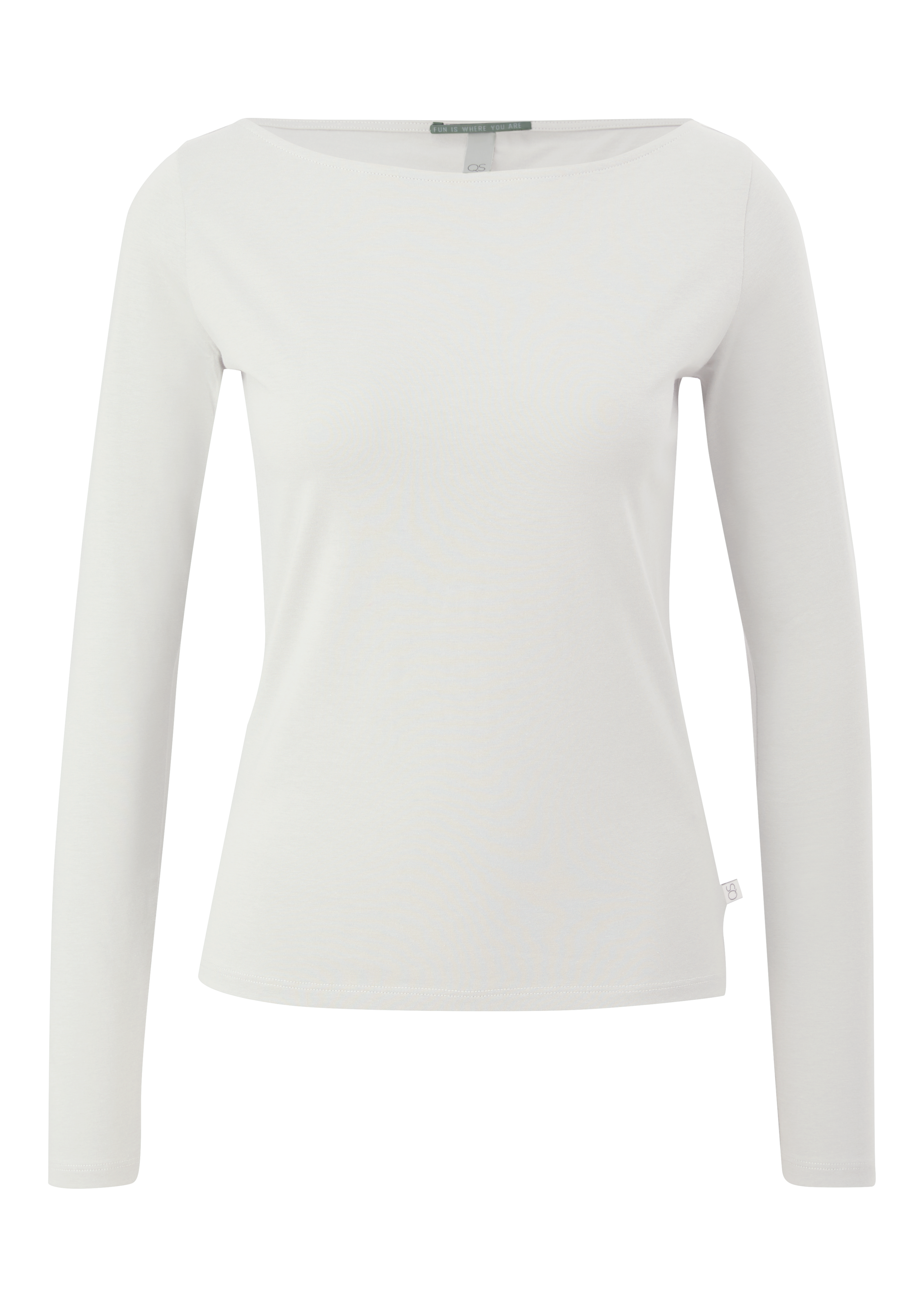 QS Longsleeve, mit U-Boot Ausschnitt