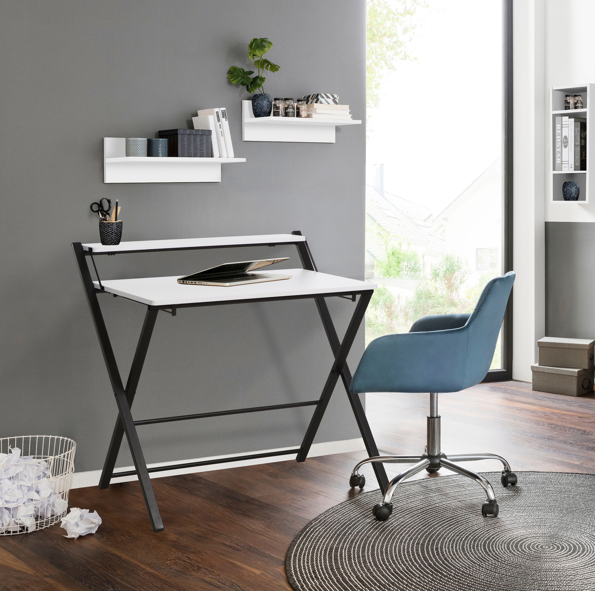INOSIGN Computertisch »SULBY, Laptoptisch, Schreibtisch, mit Ablage,«, Meta günstig online kaufen