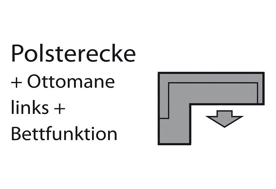 COTTA Ecksofa »Sammy L-Form«, mit Kopfteilverstellung, wahlweise mit Bettfunktion & Bettkasten