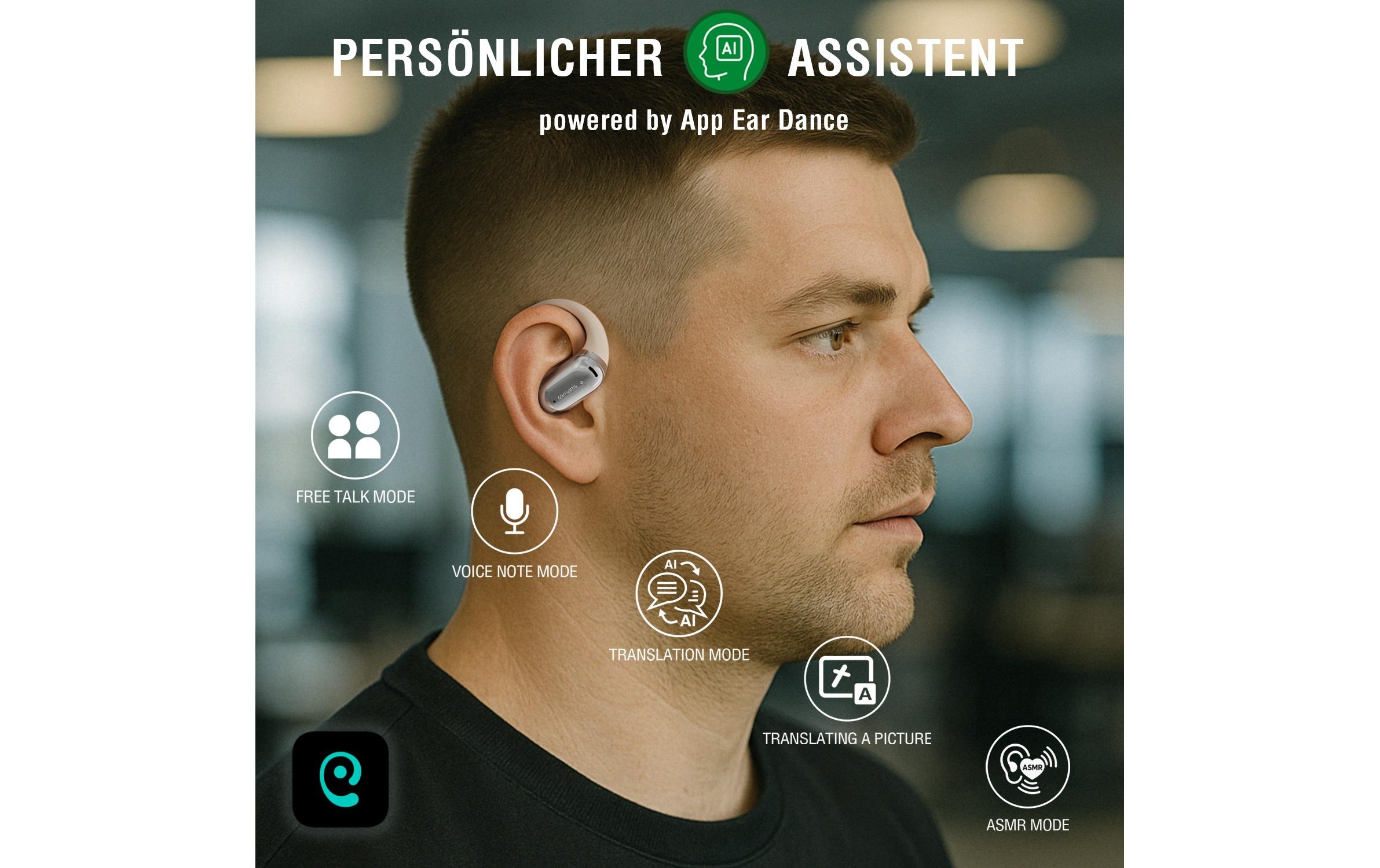4smarts Bluetooth-Kopfhörer »SkyBuds AI Screen« Bluetooth