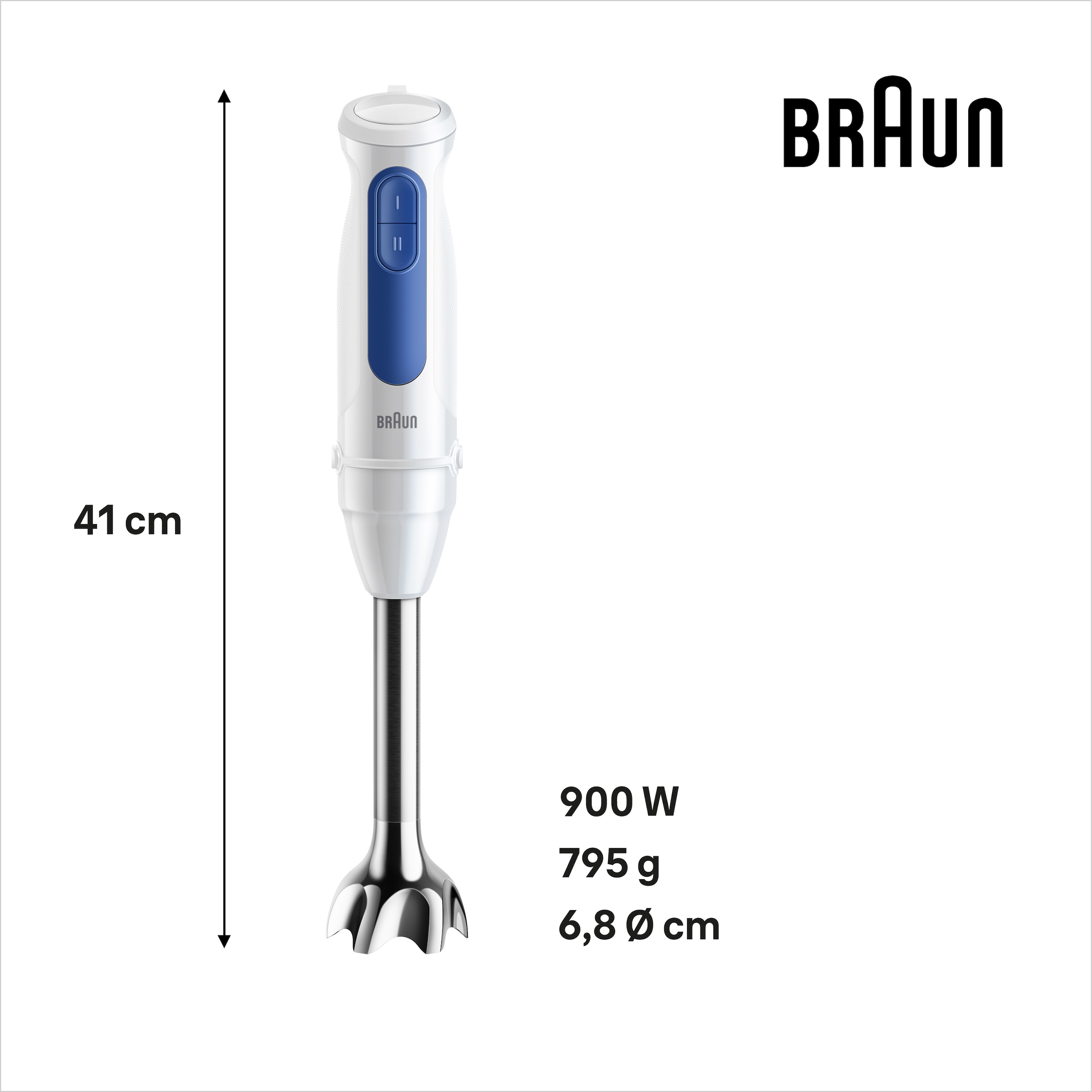 Braun Stabmixer »MultiQuick MQ 30202 M«, 900 W