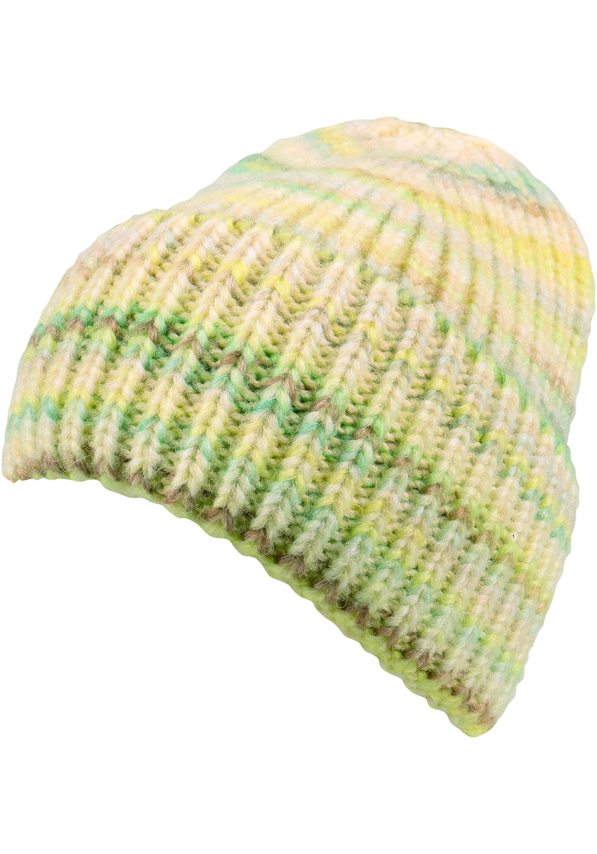 CAPELLI NEW YORK Beanie Packung, mit Farbverlauf, Rippstrick, Wollanteil, wärmend yellow combo