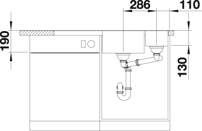 Blanco Granitspüle »AXIA III 6 S« aus SILGRANIT®, mit Glasschneidebrett und Edelstahlschale