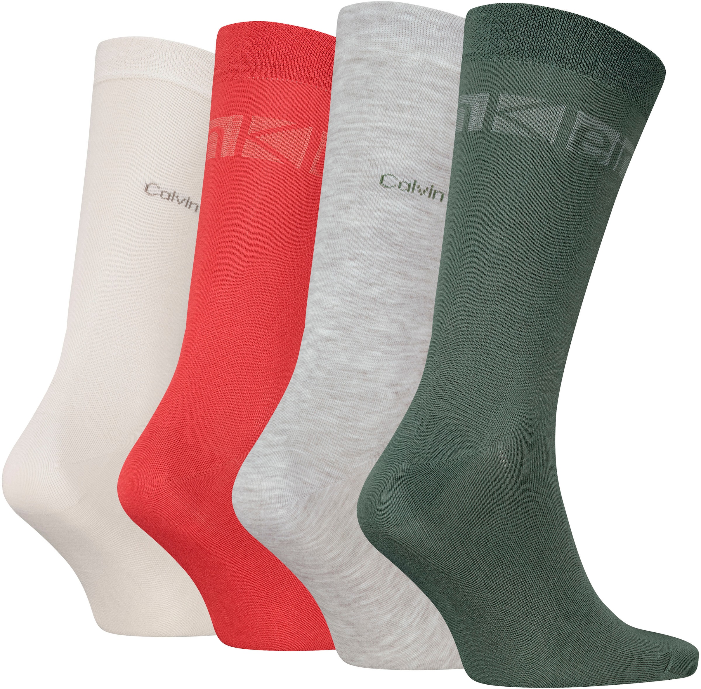 Calvin Klein Socken »CK MEN SOCK 4P STRIPES«, (Packung, 4 Paar), mit Logostickerei