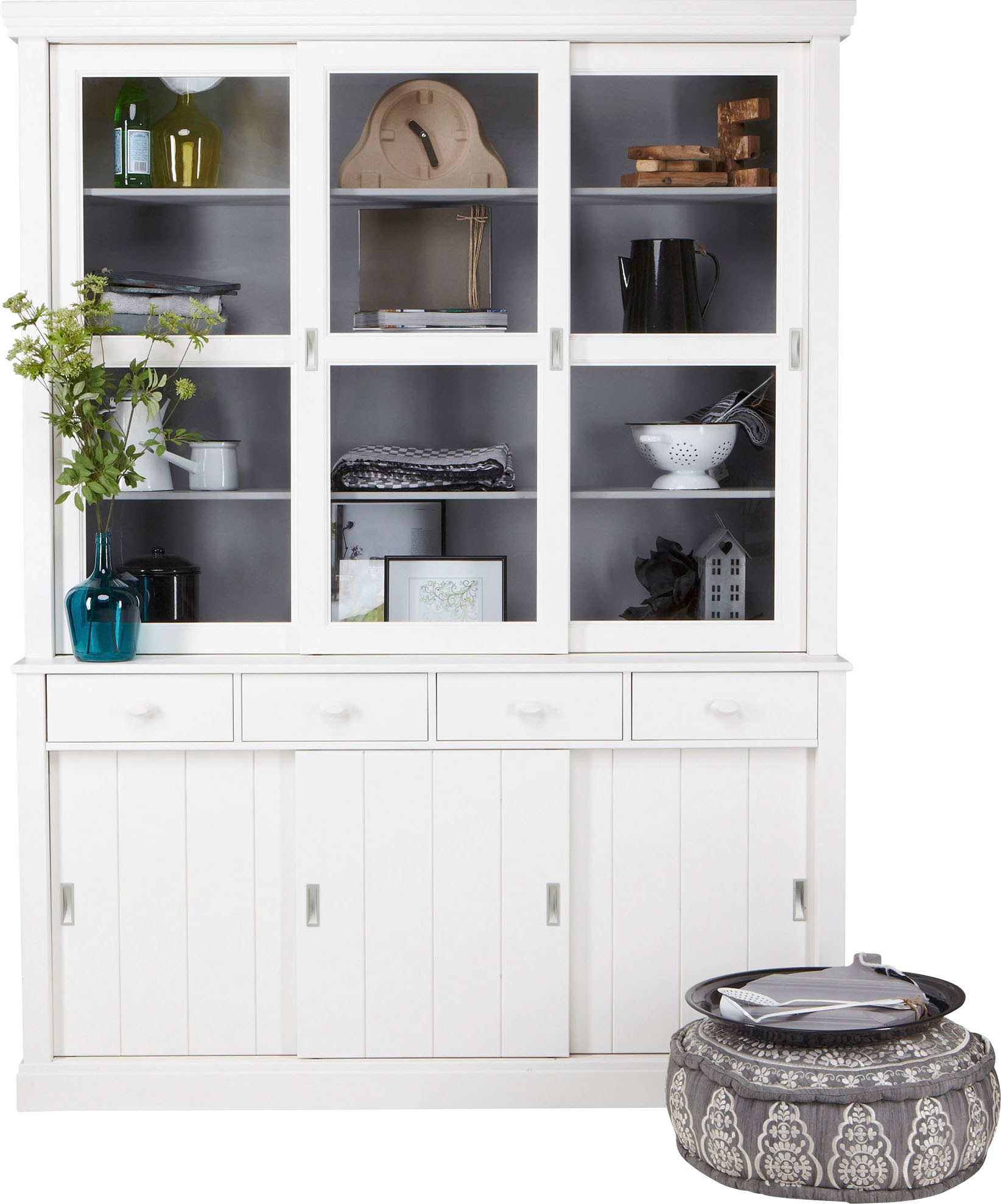 WOOOD Buffet »Lagos«, viel Stauraum, mit Glastüren, H 213 cm x B 163 cm
