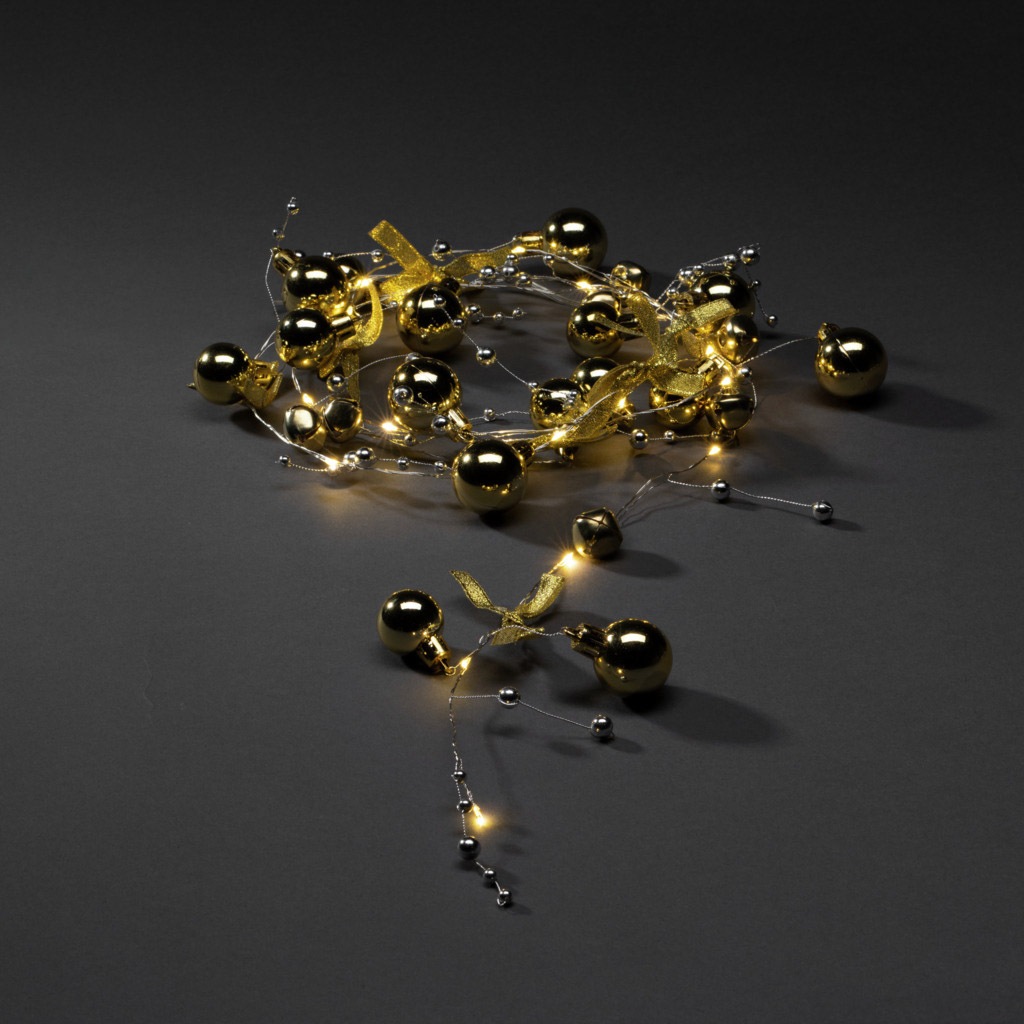 KONSTSMIDE LED-Lichterkette »Weihnachtsdeko«, messingfarben, 6h Timer, 20 warm weiße Dioden