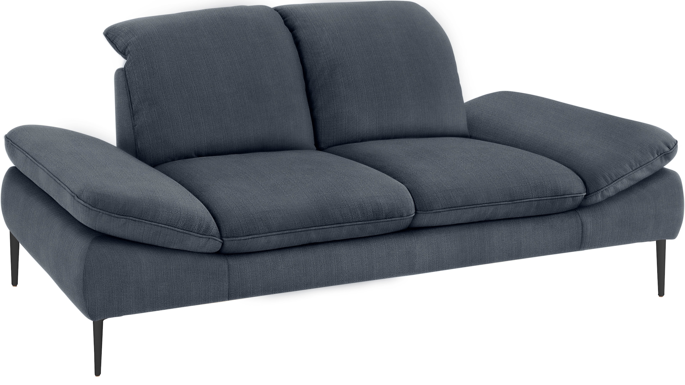 W.SCHILLIG 2,5-Sitzer »enjoy&MORE« Sitztiefenverstellung, Füße schwarz pulverbeschichtet, Breite 232 cm