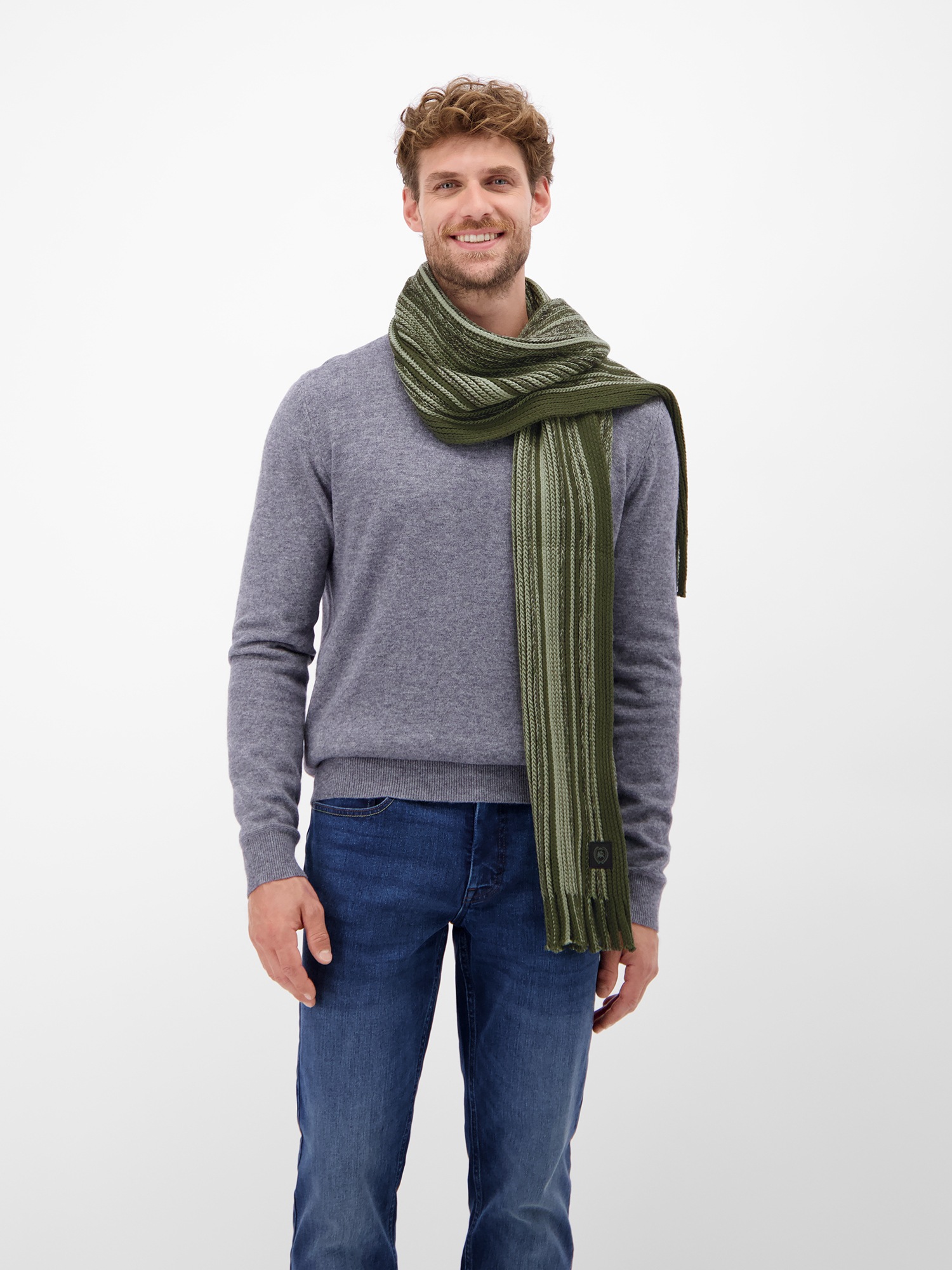 LERROS Schal »LERROS Mehrfarbig-gestreifter Herrenschal«