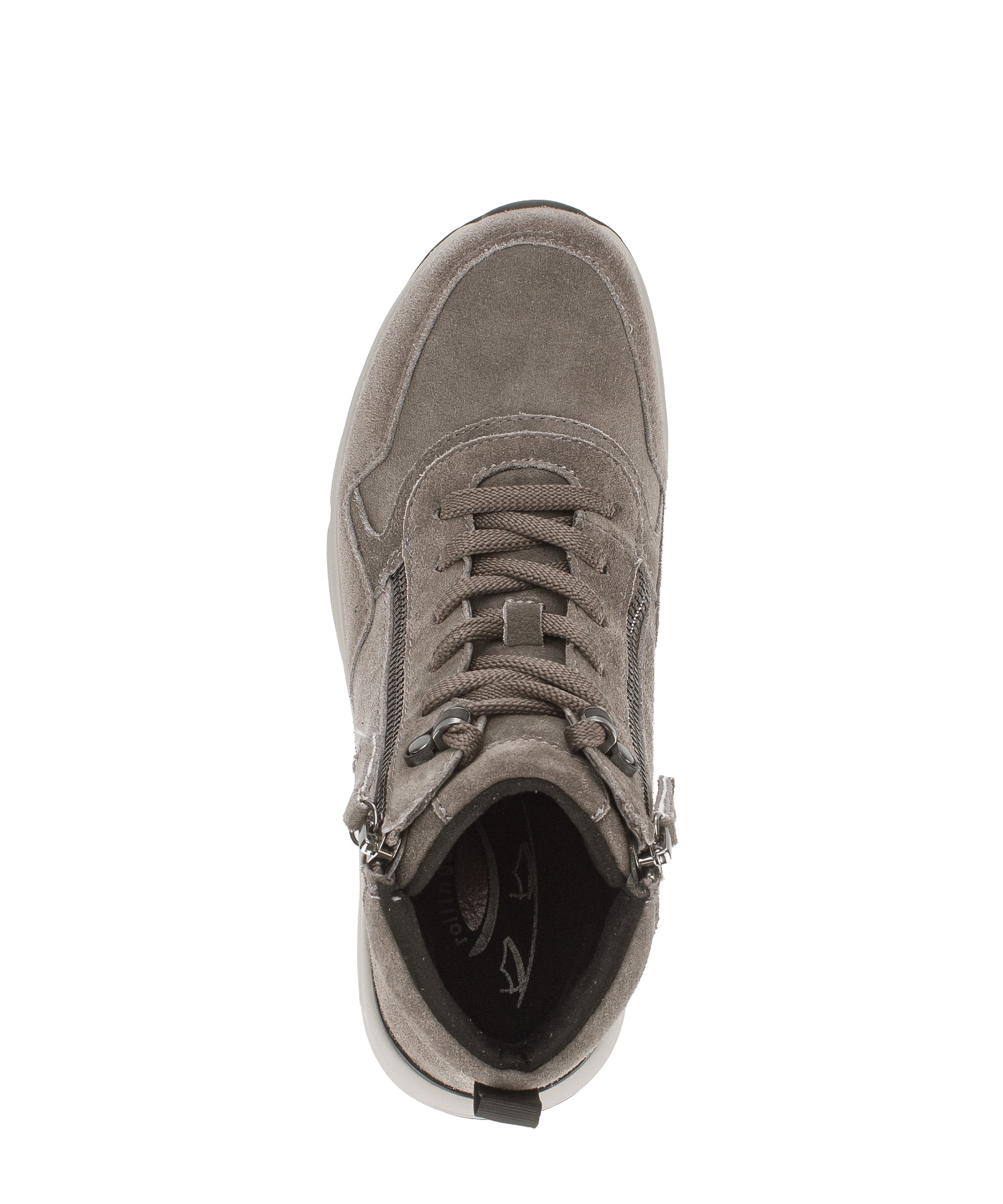 rollingsoft Schnürboots  Keilabsatz, High Top-Sneaker mit zwei Reißverschlüssen