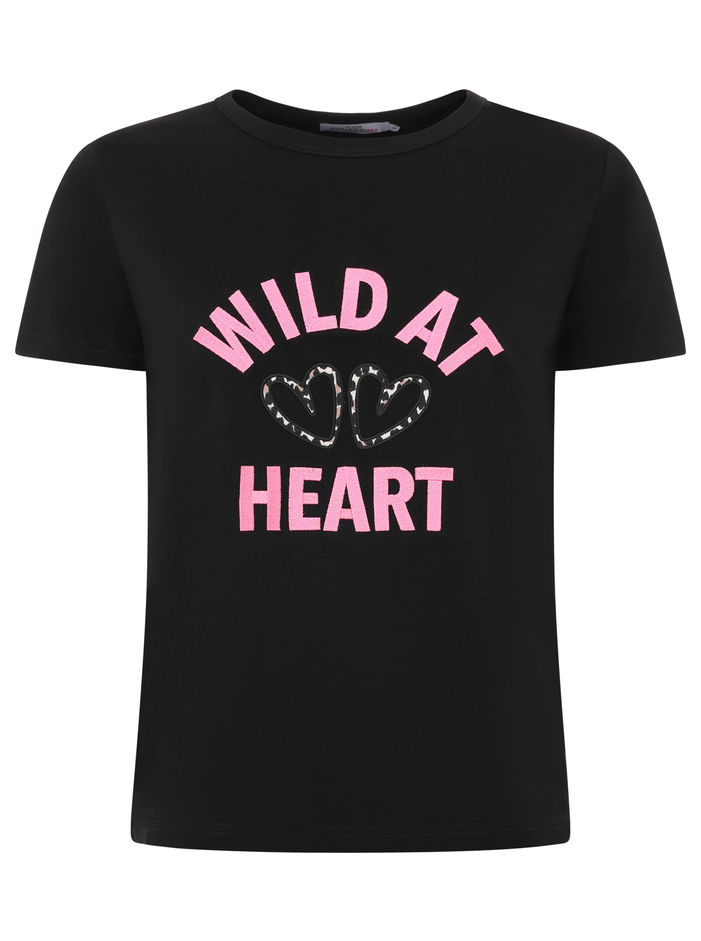 Zwillingsherz T-Shirt »"Leo Herzen"« leo Herzen, gestickter Schriftzug, Rundhals, kurzarm