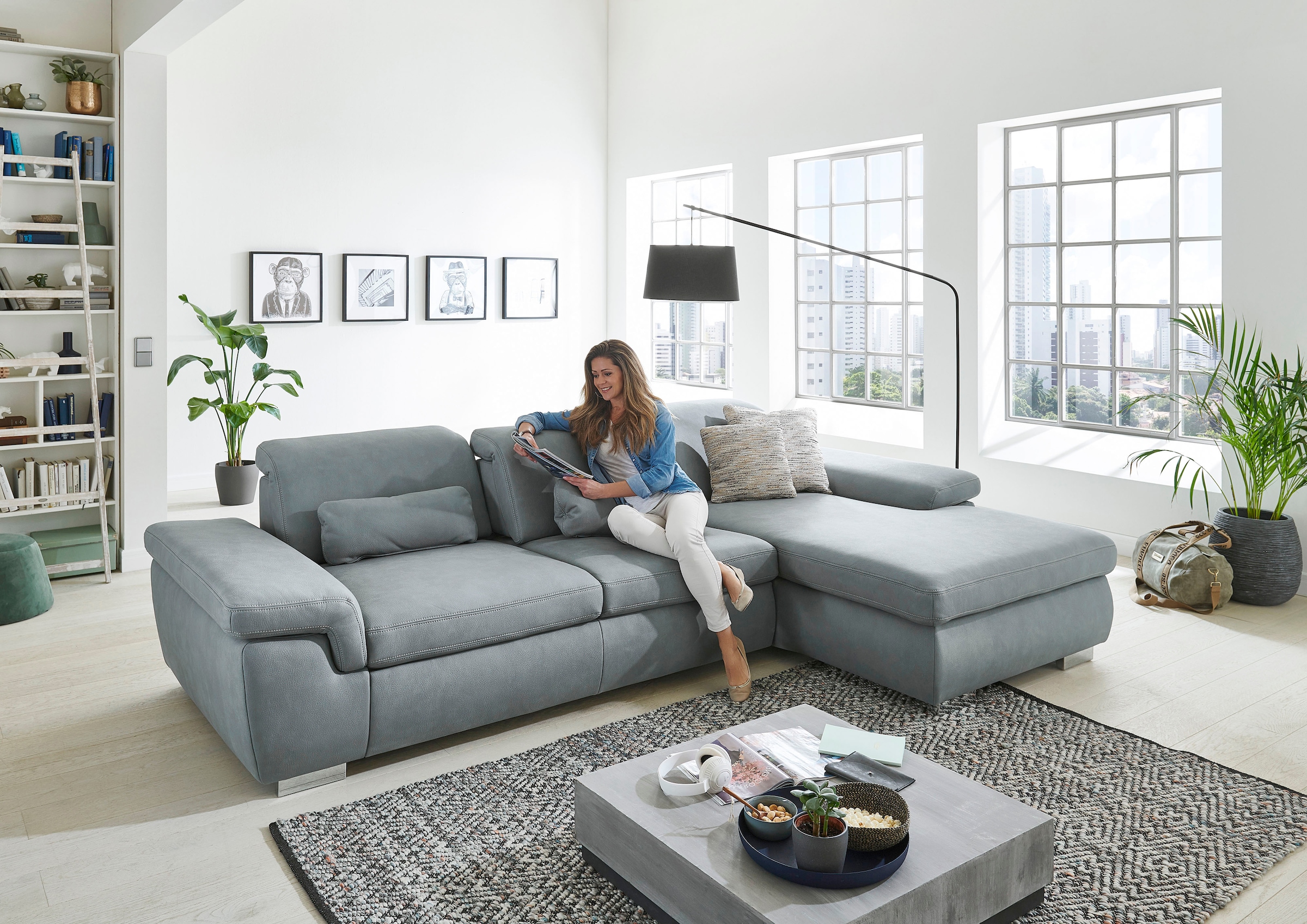 Die PlanBar Ecksofa »MP-IN17041 L-Form« mit Sitztiefenverstellung, optional günstig online kaufen