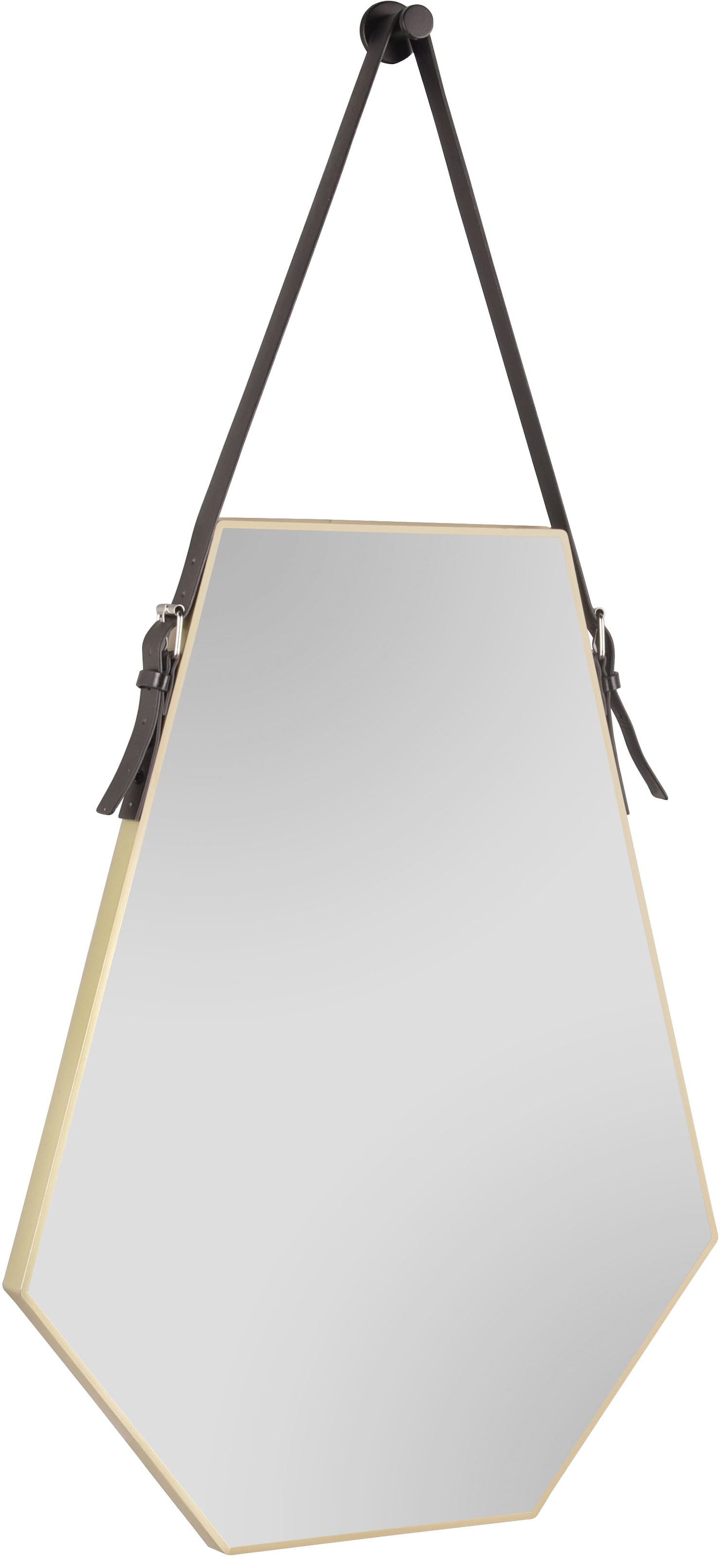 MIRRORS AND MORE Dekospiegel »Emmi«, (1 St.), sechseckige Form, dekoratives Lederband