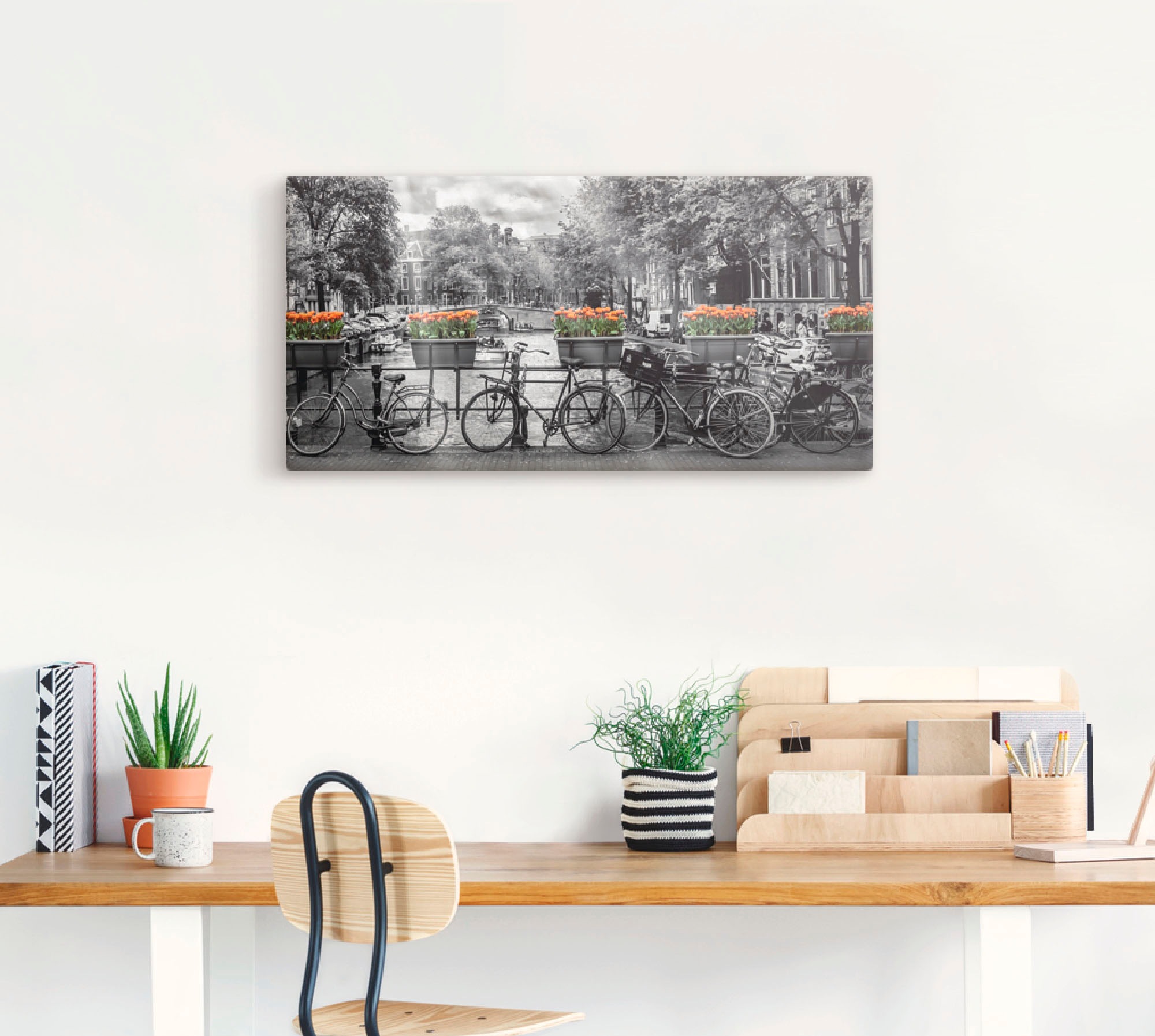 Artland Wandbild »Amsterdam Herengracht I«, Fahrräder, (1 St.), als Leinwandbild, Poster, Wandaufkleber in verschied. Größen