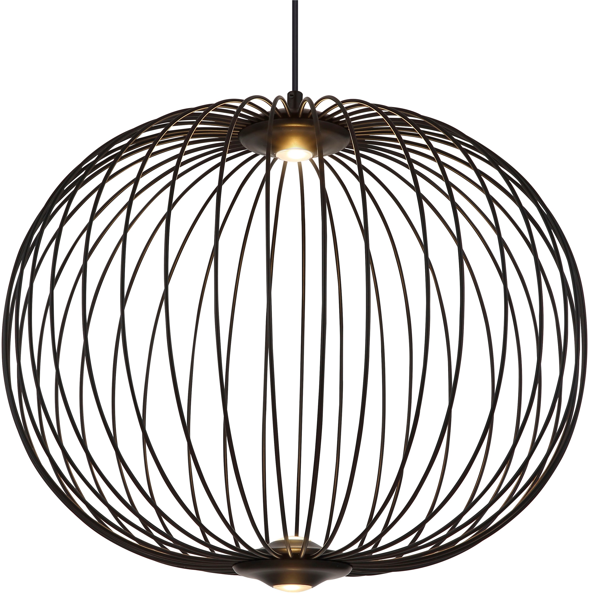 GLOBO LIGHTING Hängeleuchte »GALWAY« LED-Modul 1 Stk. Warmweiß Hängelampe Metallstäbe 3 Stufen DM 50cm Esszimmer