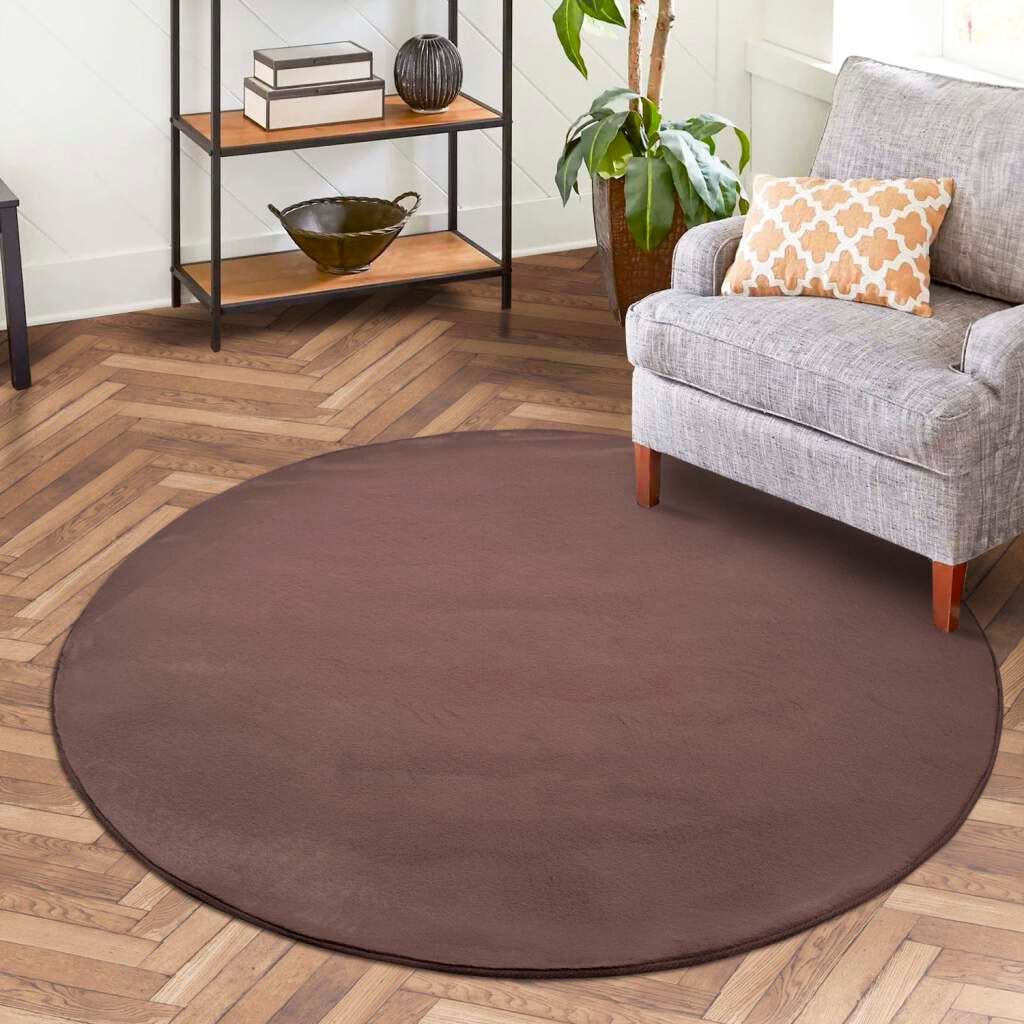 Carpet City Hochflor-Teppich »TOPIA400«, rund, 21 mm Höhe, besonders weich und kuschelig durch Polyester, Uni-Farben