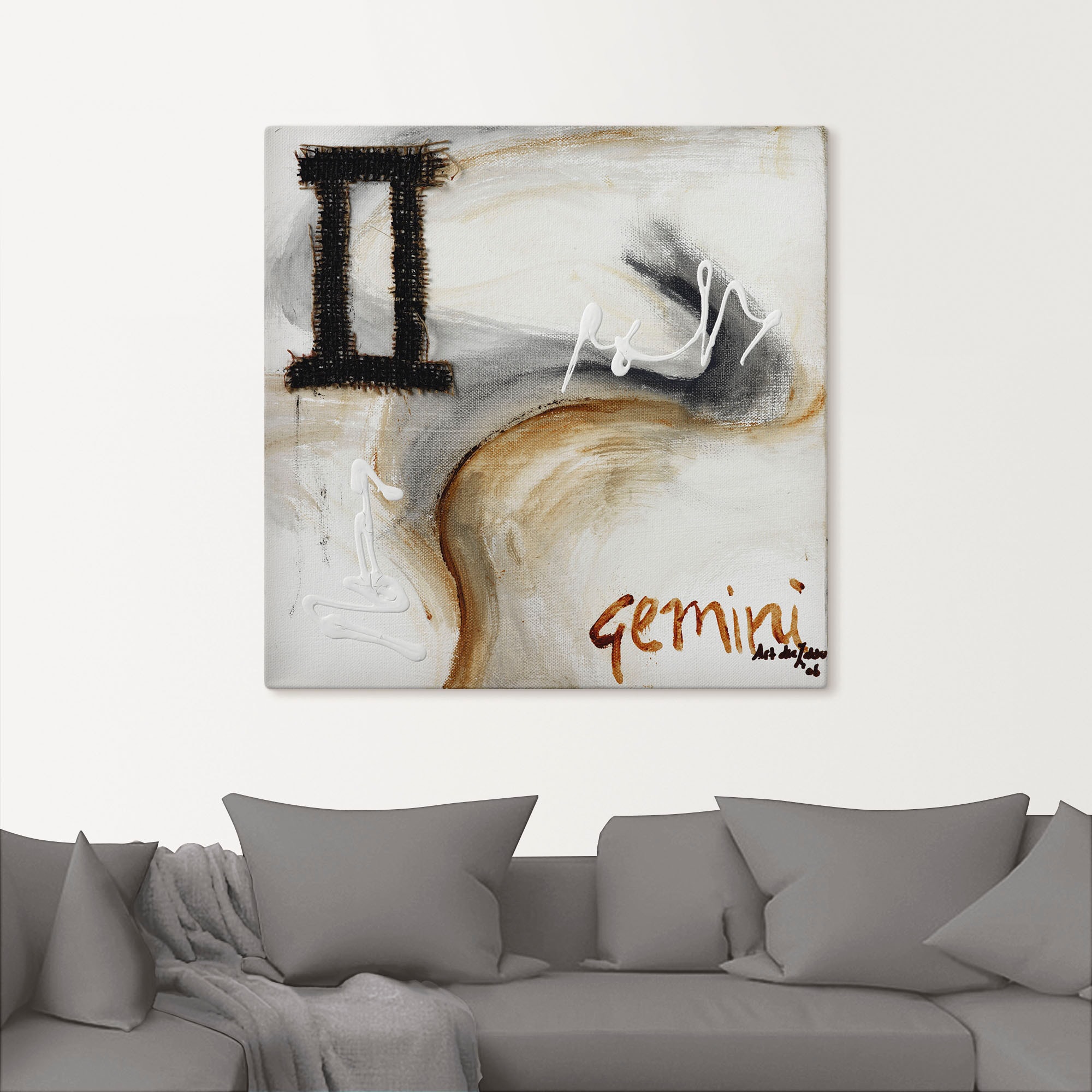 Artland Wandbild »Zwillinge«, Sternzeichen, (1 St.), als Leinwandbild, Poster in verschied. Größen