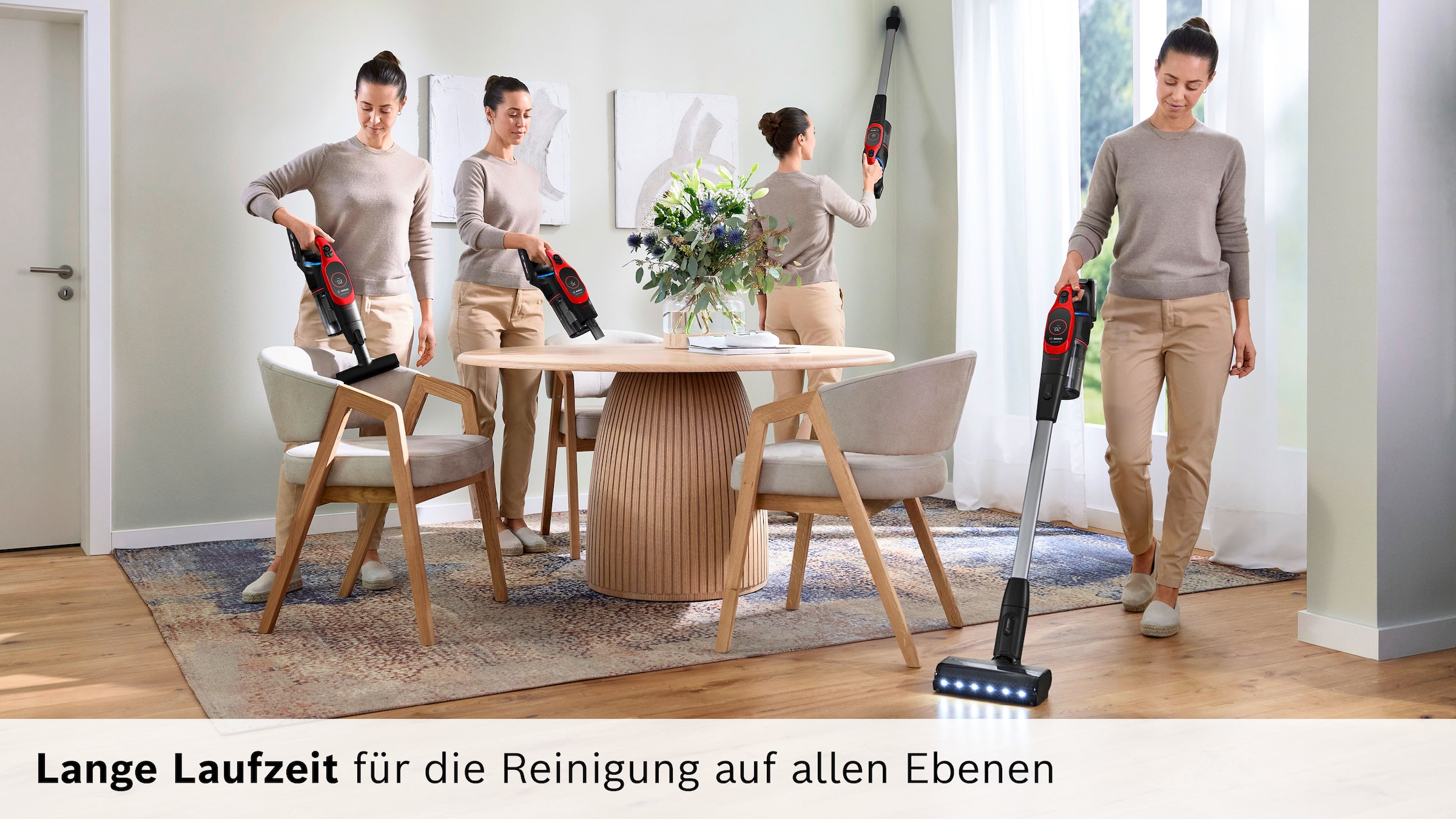 BOSCH Akku-Stielstaubsauger »Unlimited 9 ProAnimal BKS941PET, MicroClean™ Technology« HEPA-Filtersystem, 10 Jahre Motorgarantie, Schnellladegerät, LED Licht