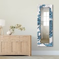 Artland Dekospiegel »Blue Ornaments«, gerahmter Ganzkörperspiegel mit Motivrahmen, geeignet für kleinen, schmalen Flur, Flurspiegel, Mirror Spiegel gerahmt zum Aufhängen