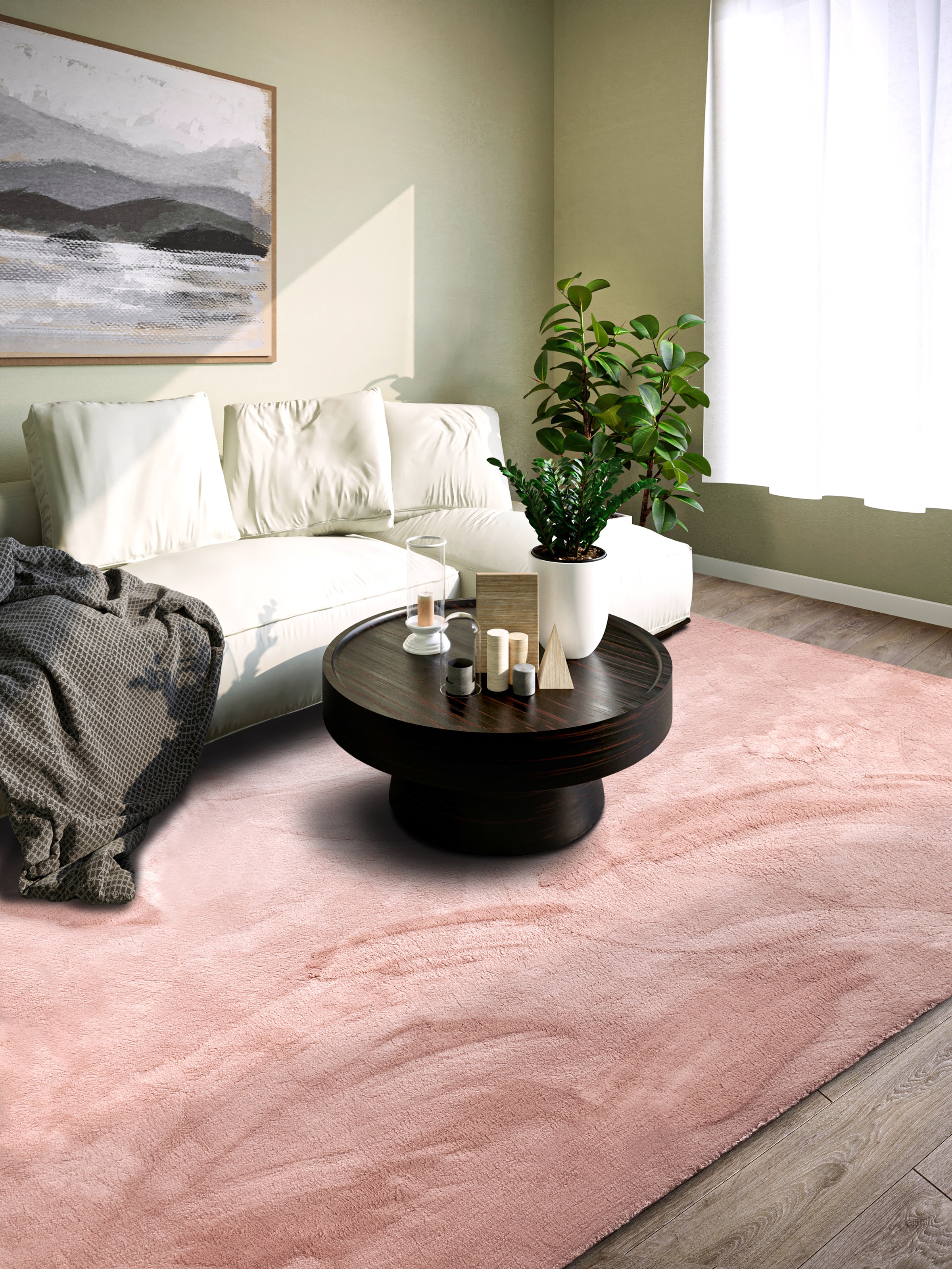 Villeroy & Boch Teppich »Leon«, rechteckig, 15 mm Höhe, Langflor, Shaggy, uni, flauschig weich, glänzend, Kaninchenfell Haptik