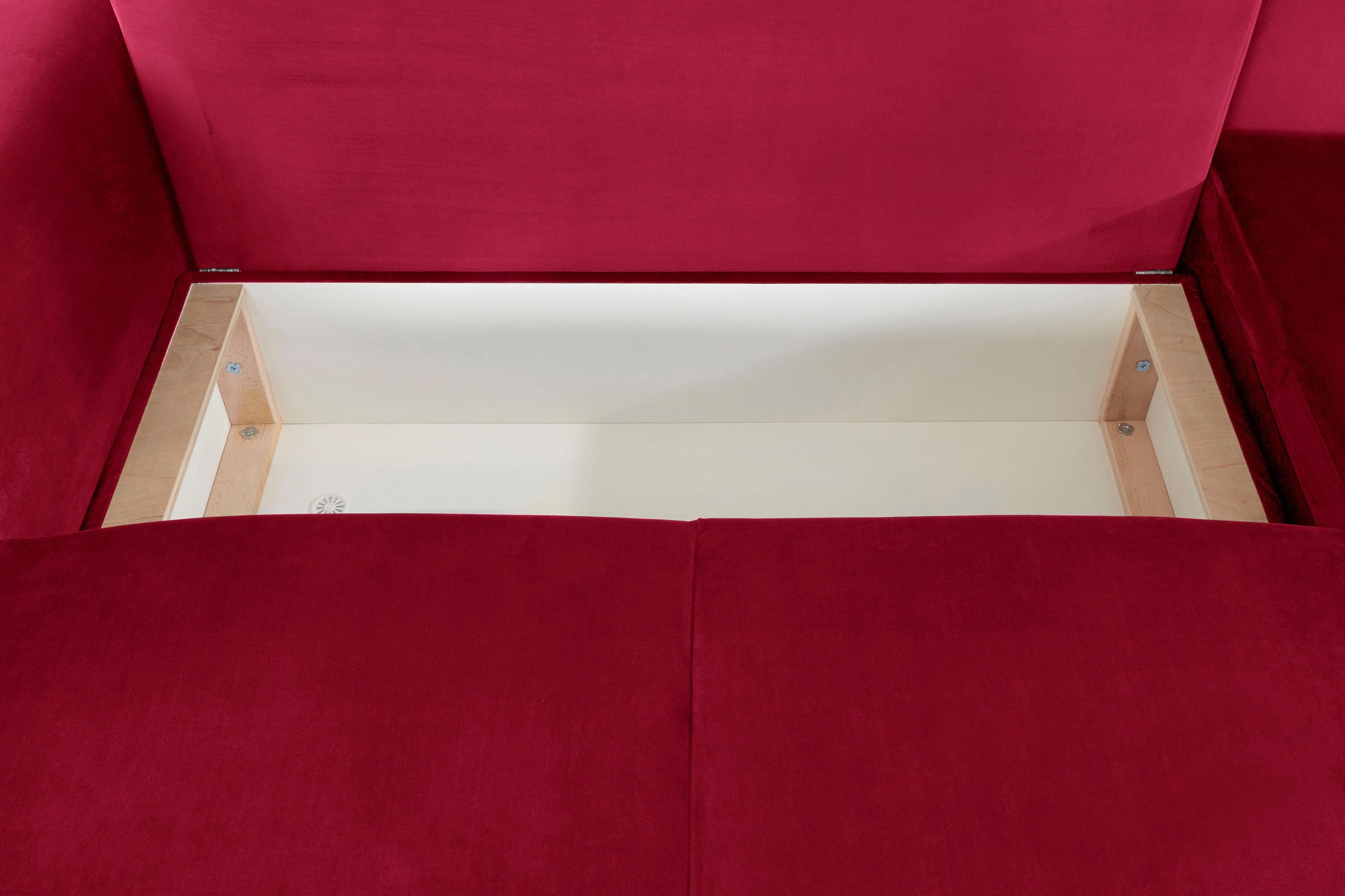Guido Maria Kretschmer Home&Living Ecksofa »Györ«, L-Form, wahlweise mit Bettfunktion und Bettkasten incl. 2 Zierkissen