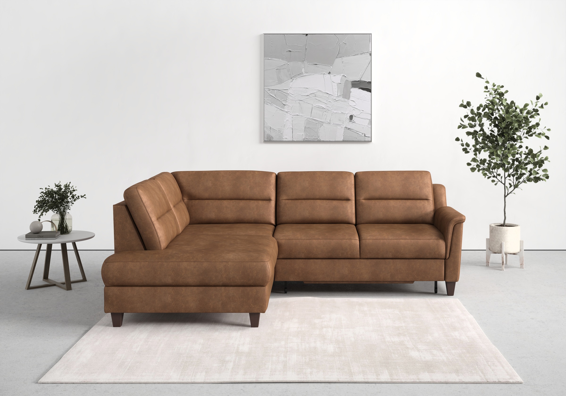 sit&more Ecksofa »Farö L-Form«, inklusive Federkern, wahlweise mit Bettfunk günstig online kaufen