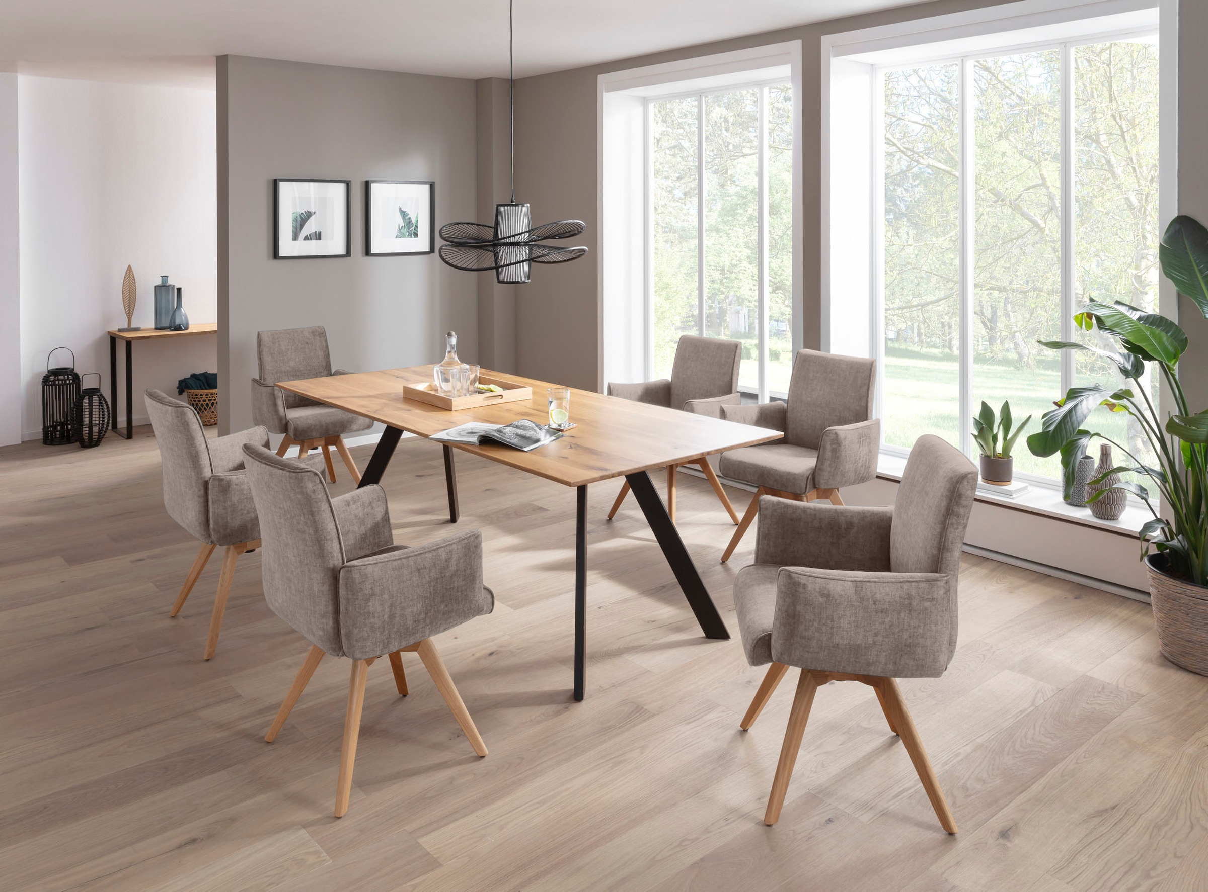 K+W Komfort & Wohnen Drehstuhl () Armlehnenstuhll mit 360° Drehfunktion mas günstig online kaufen