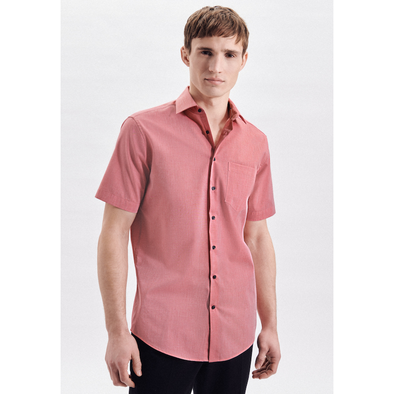 SEIDENSTICKER Businesshemd »Regular« Regular Kurzarm Kentkragen Uni rot L42 - normale Ärmellängen normale Ärmellängen L42 Passform: Regular