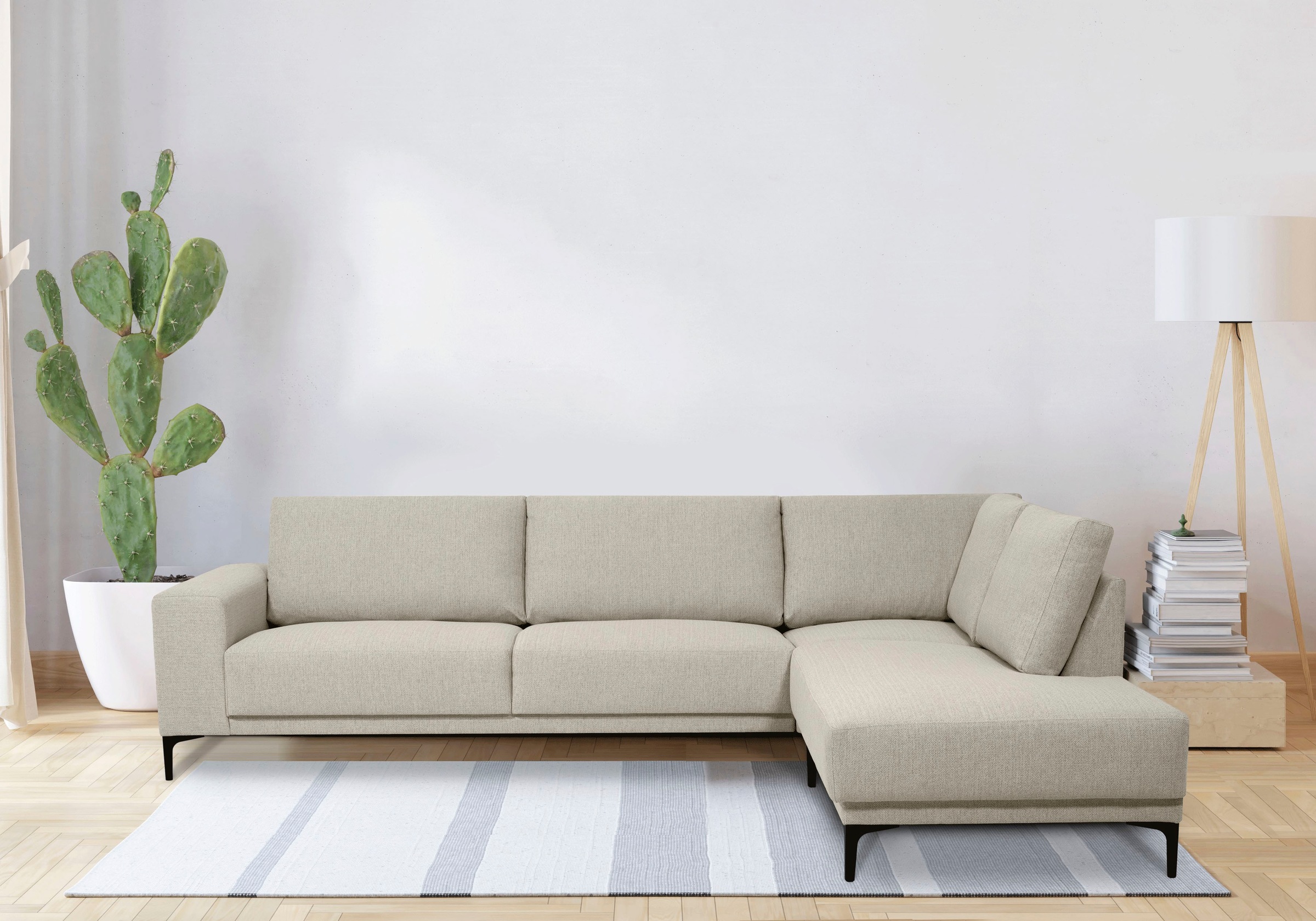 Places of Style Ecksofa »Xander, L-Form,«, Breite 289 cm, Webstoff, Soft-To günstig online kaufen