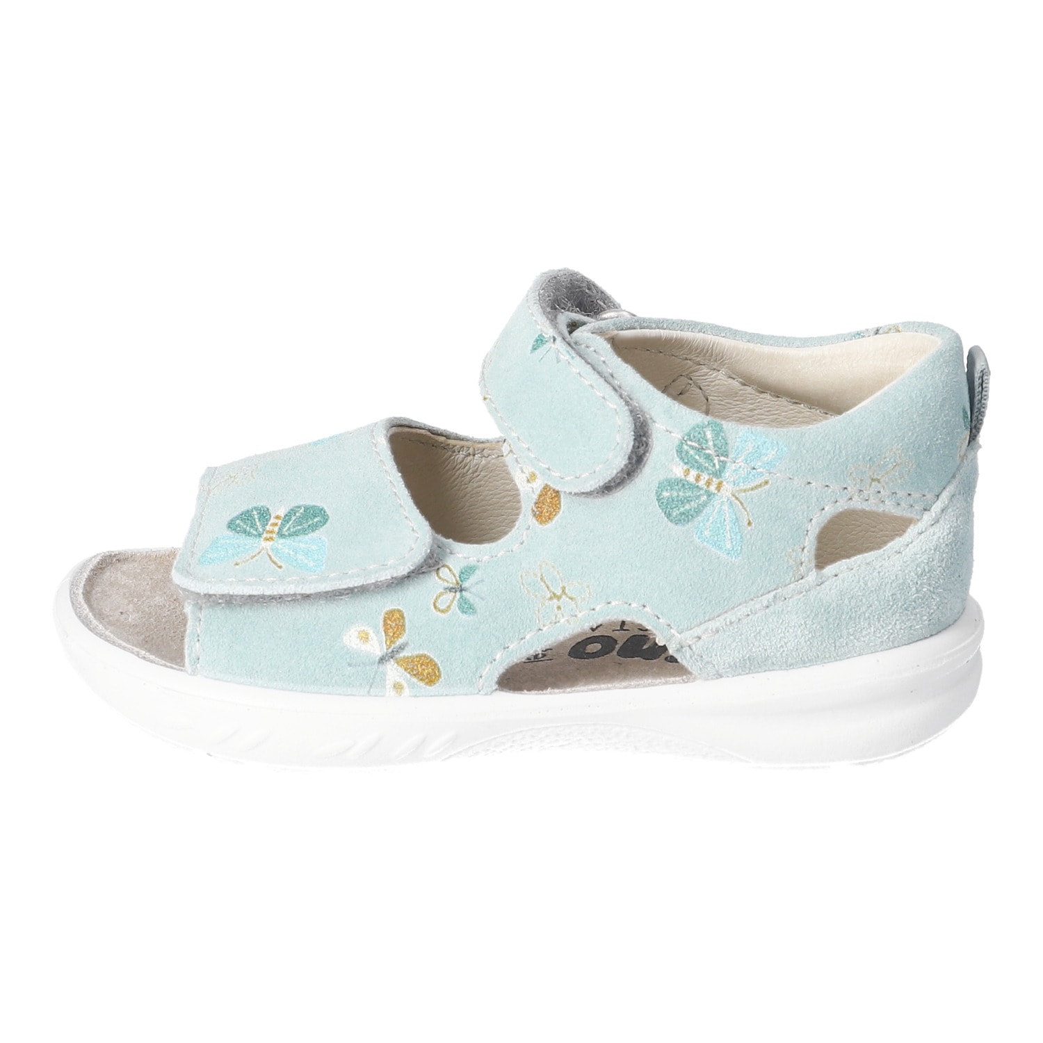 PEPINO by RICOSTA Lauflernschuh »Banu WMS: mittel«  Sandalette mit Klett und Animal Print, Größenschablone zum Download