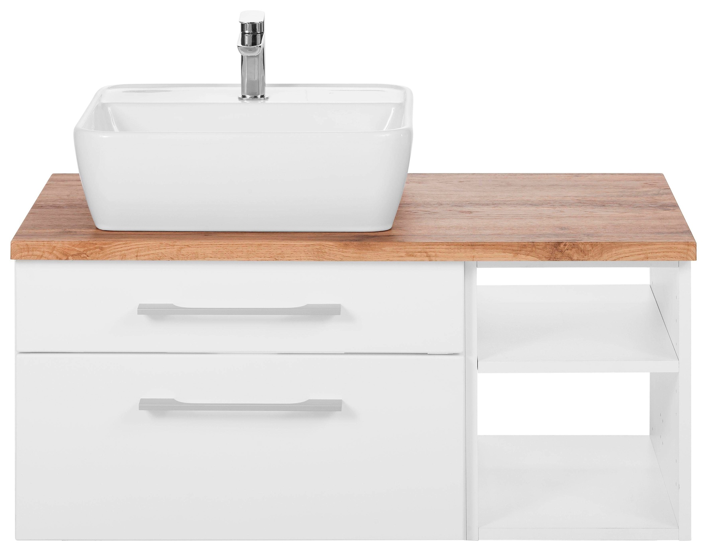 welltime Waschbeckenunterschrank »Davos«, Badmöbel, Waschtisch inkl. Waschbecken, Breite 90 cm
