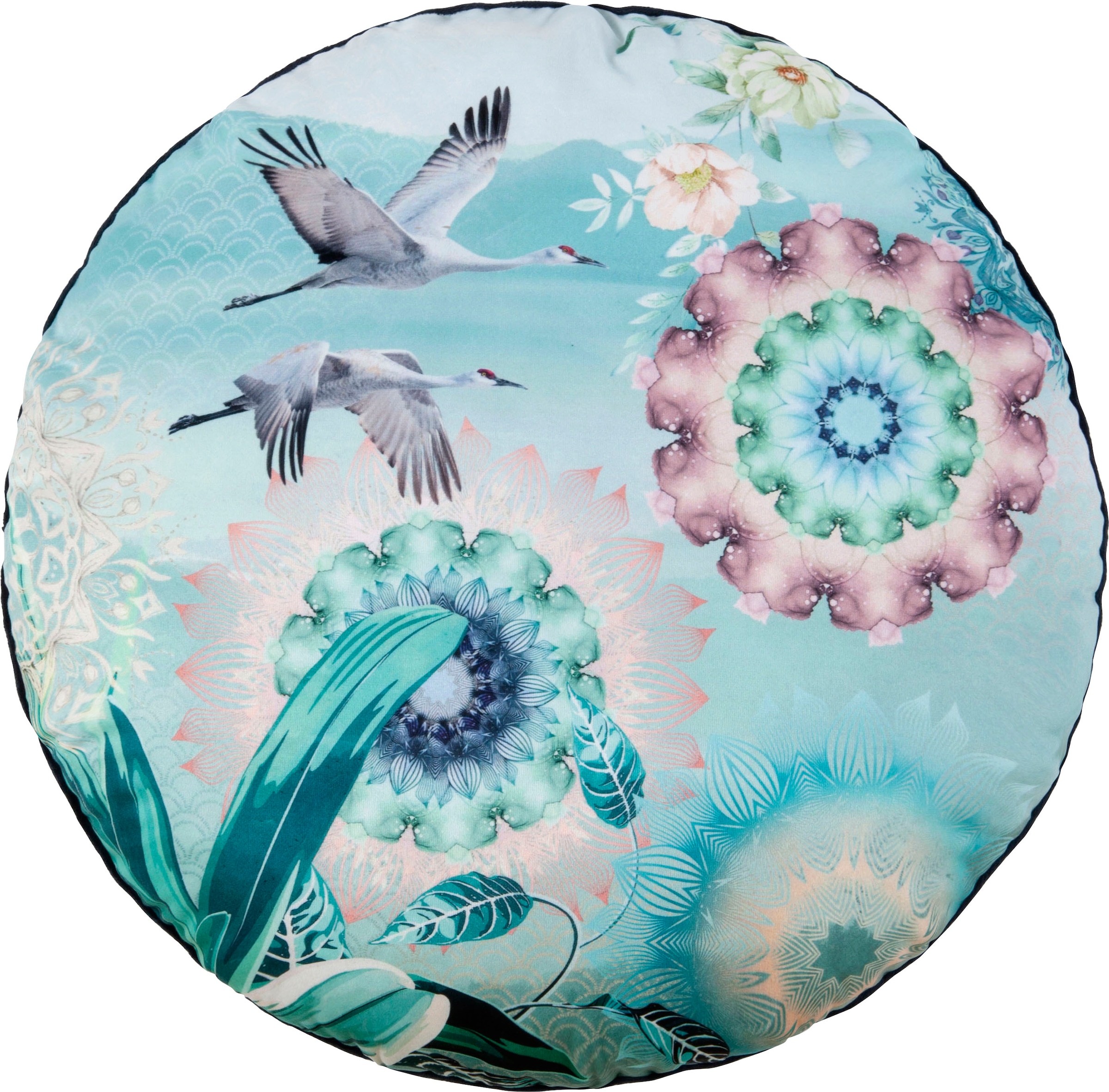 hip Dekokissen »Kimora«, Mit Füllung, 1 Stück, Mit Biese, 30x60, Wendeoptik, Weich, Bunt, Grün